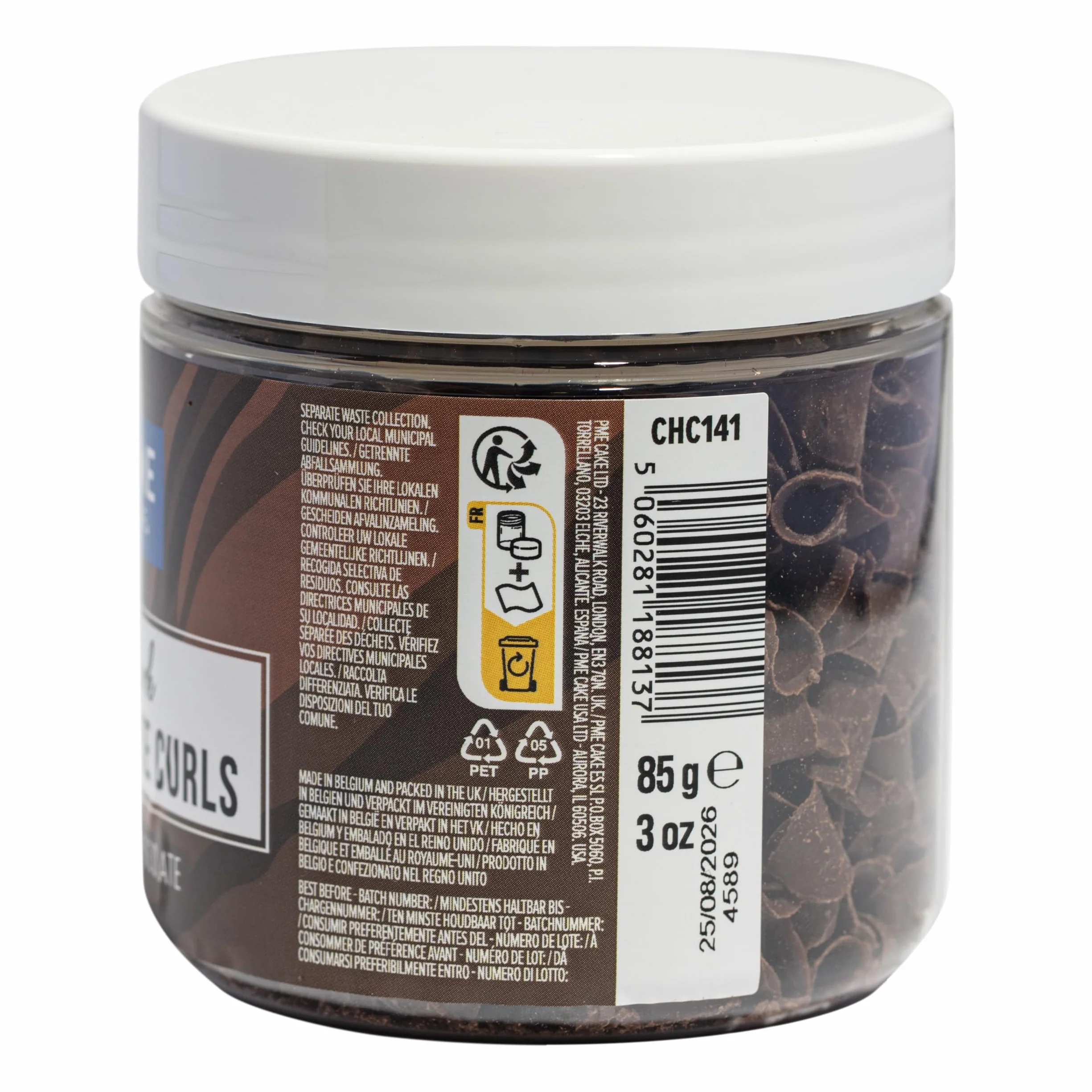 PME Virutas Rizos de Chocolate Negro Belga 85 g