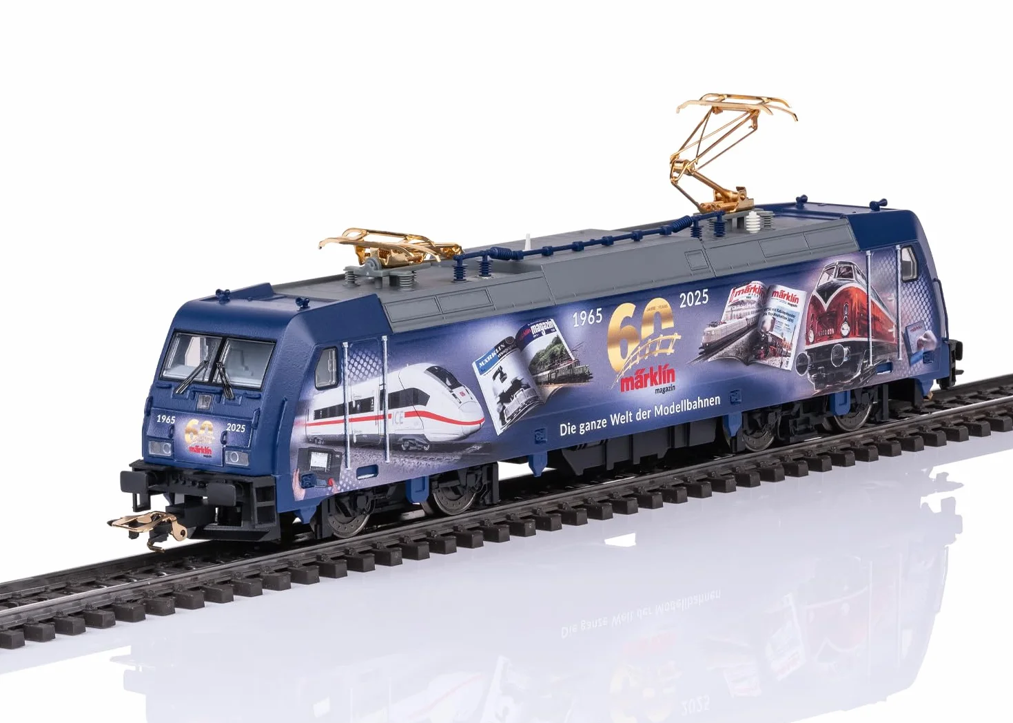 Märklin 36060 Locomotora eléctrica BR 185.2 – H0 AC – Decodificador Digital mfx con Sonido, luz LED – Modelo de Aniversario Märklin Magazin 60 años – Locomotora 21,7 cm