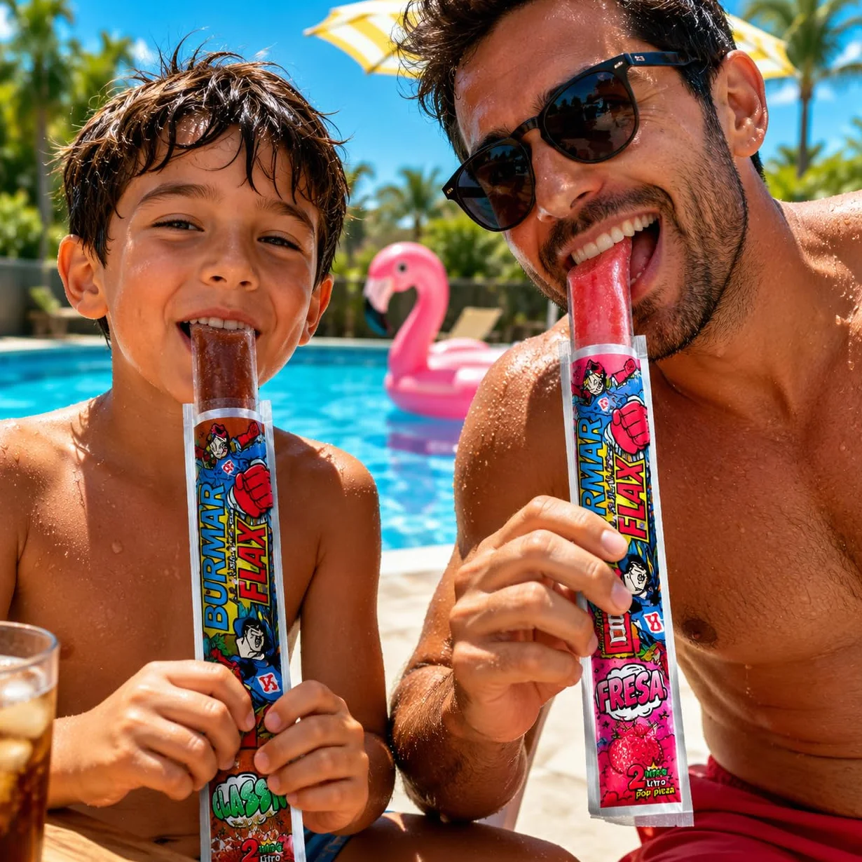 FLAX SABORES CLASICOS Tropical Cola Fresa Naranja Frambuesa Limón 48 x 135 ml