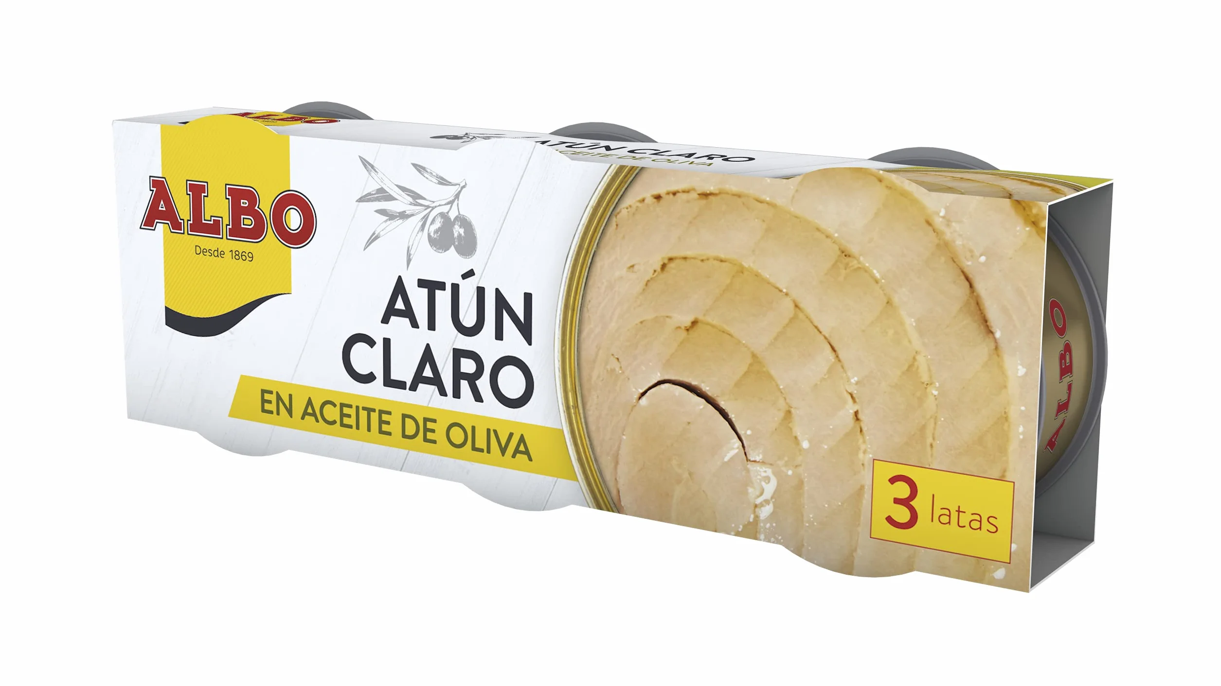 Albo Atún Claro en Aceite de Oliva, 3 x 48g