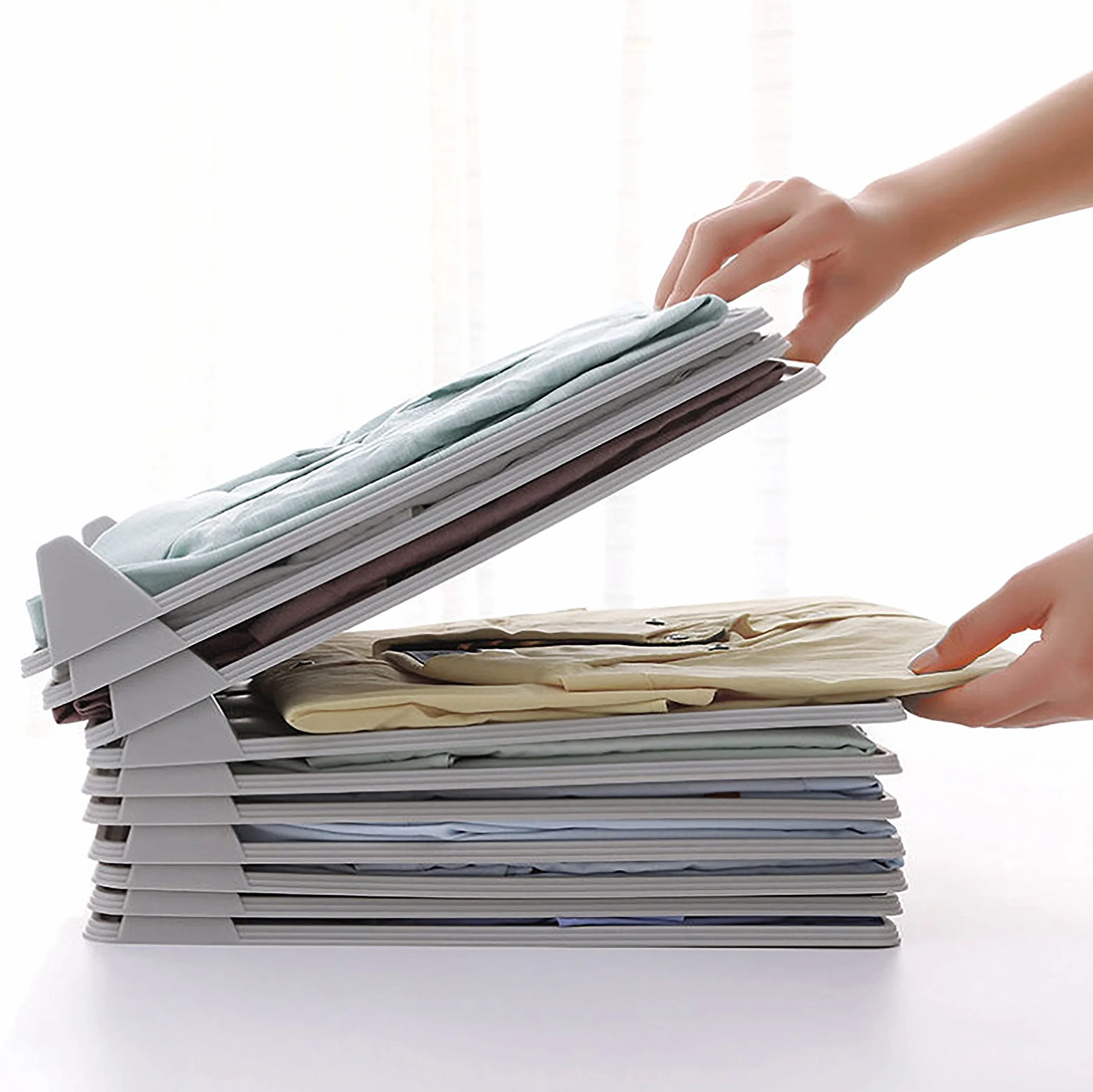 Tabla de almacenamiento de ropa plegable antiarrugas organizador de lavandería