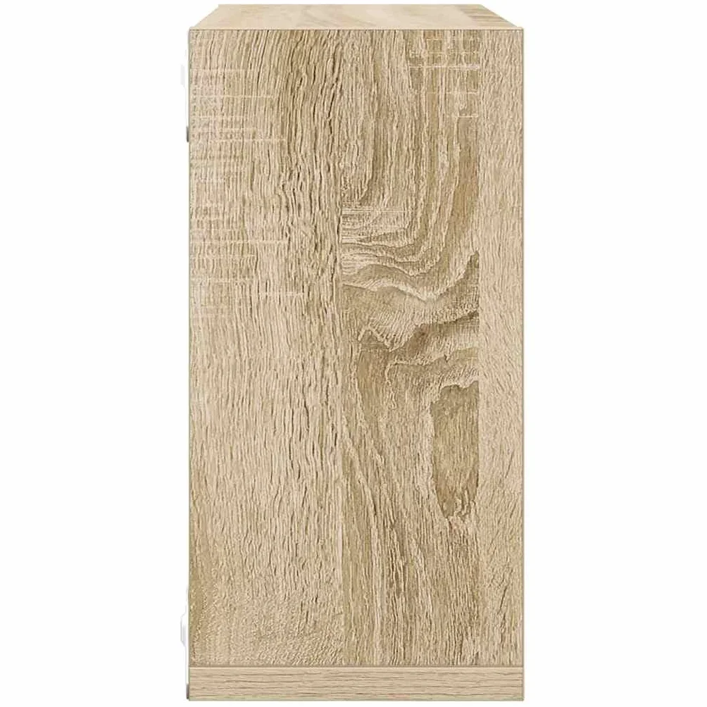 Estantes Cubo de Pared Roble Sonoma 30x15x30 cm 4 Unidades Marrón