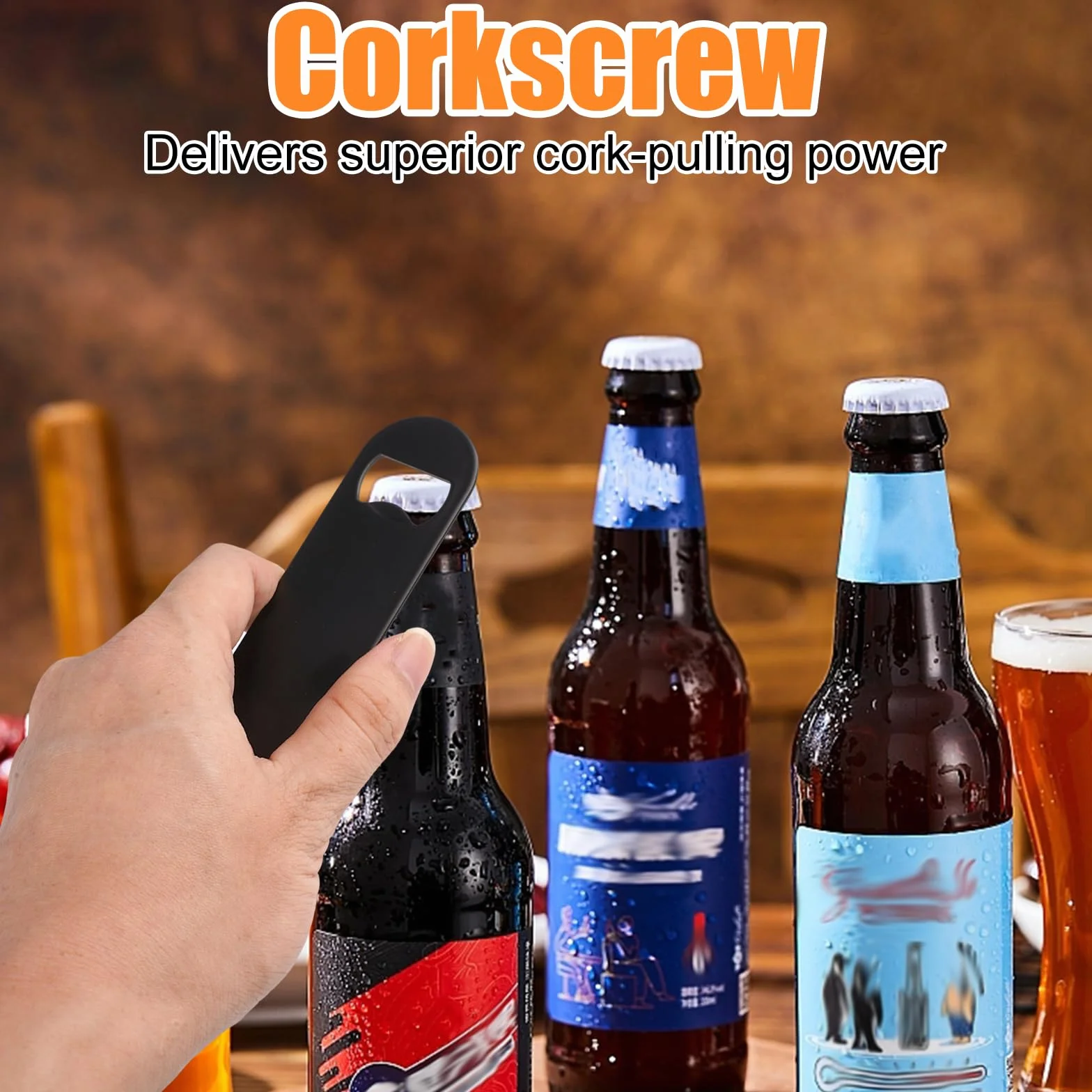 Paquete de 10 Abridores de Botellas Planos, 12.5cm Abrebotellas Plano Abridor de Cerveza, Abrebotellas Plano de Acero Inoxidable para Pubs, Locales de Karaoke, Hogares, Excursiones Al Aire Libre