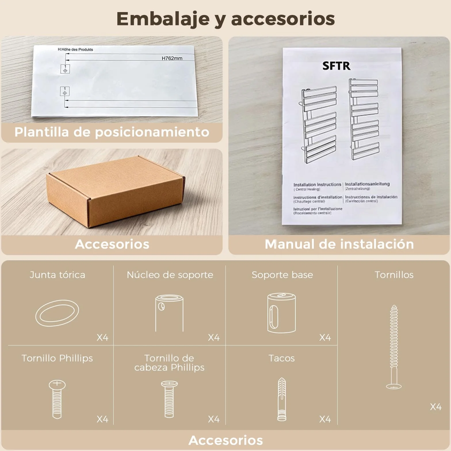 S'AFIELINA Radiador de diseño para baño, radiador toallero Agua calefaccion Antracita, Conexión Central,1041x500mm, radiador para baño, secador de Toallas, 555 vatios（Válvula no incluida）