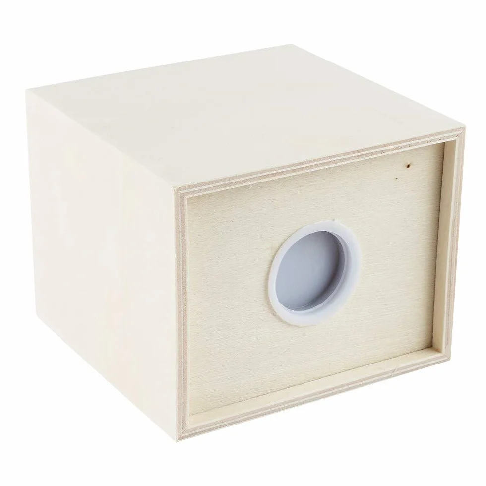 Ideen mit Herz Hucha de madera 10,2 cm x 9,8 cm x 8,2 cm con cierre de plástico