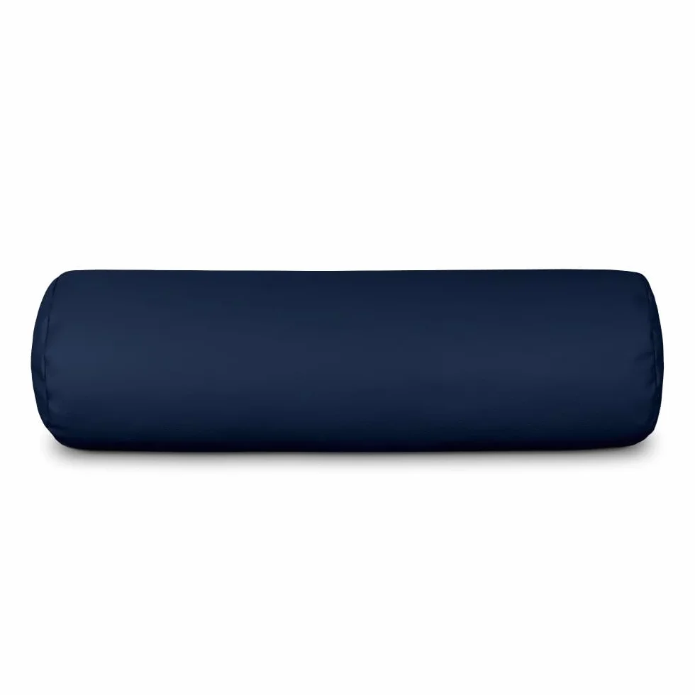 HAPPERS 2 Cojines cilíndricos de 50x15 en Polipiel Marino. Rollo Cervical para aliviar Dolor postural o Dormir
