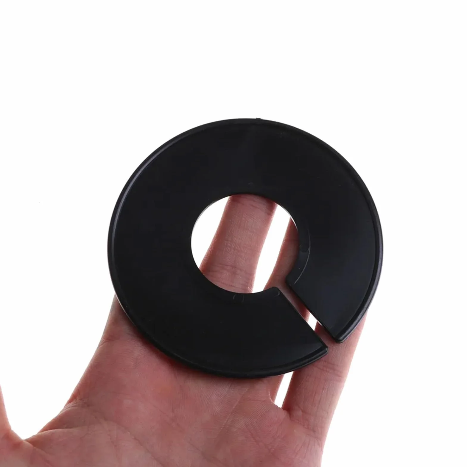 10 Divisores de Perchas Redondas, Separadores de Armario, Separadores de Talla para Distribución de Tamaño de Ropa (Negro)