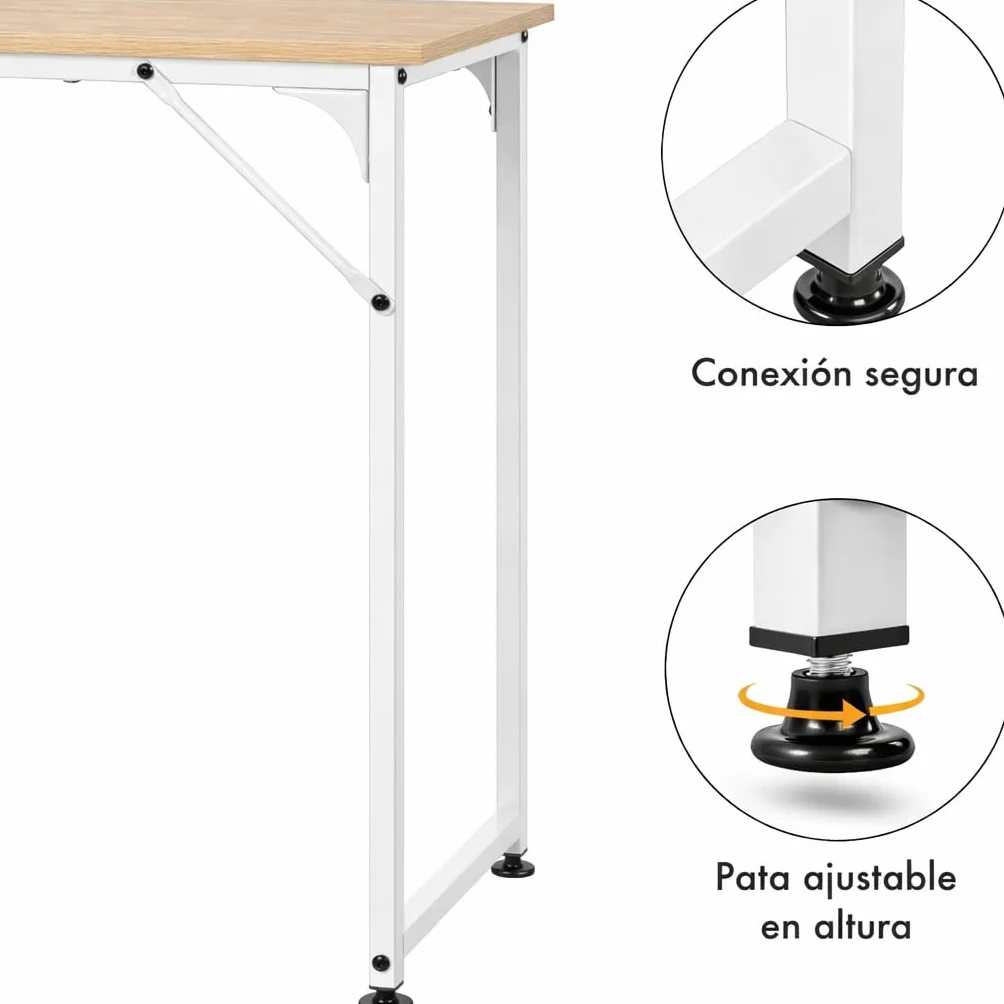Mesa Escritorio 80x40cm para Ordenador Estructura Metálica Moderna
