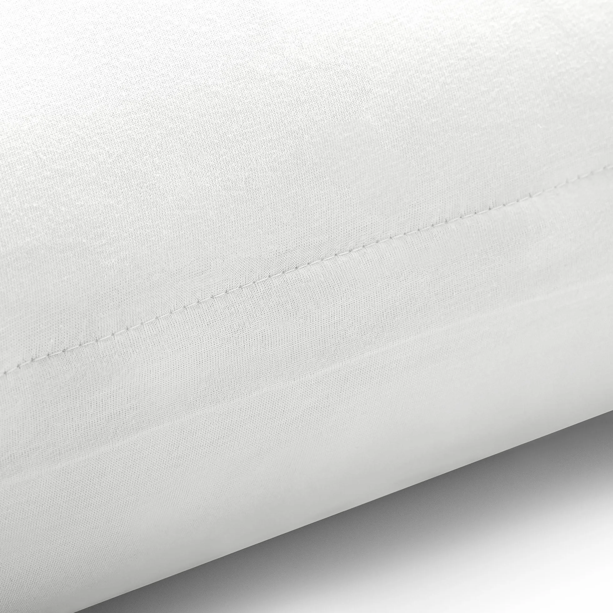 DecoKing Funda de Almohada Jersey 100% Algodón Peinado 50x60 cm Cremallera Blanco Juego de 2