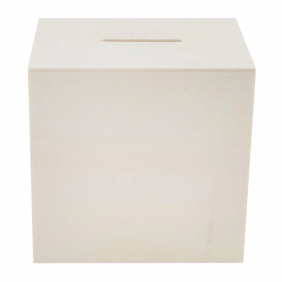 Ideen mit Herz Hucha de madera 10,2 cm x 9,8 cm x 8,2 cm con cierre de plástico
