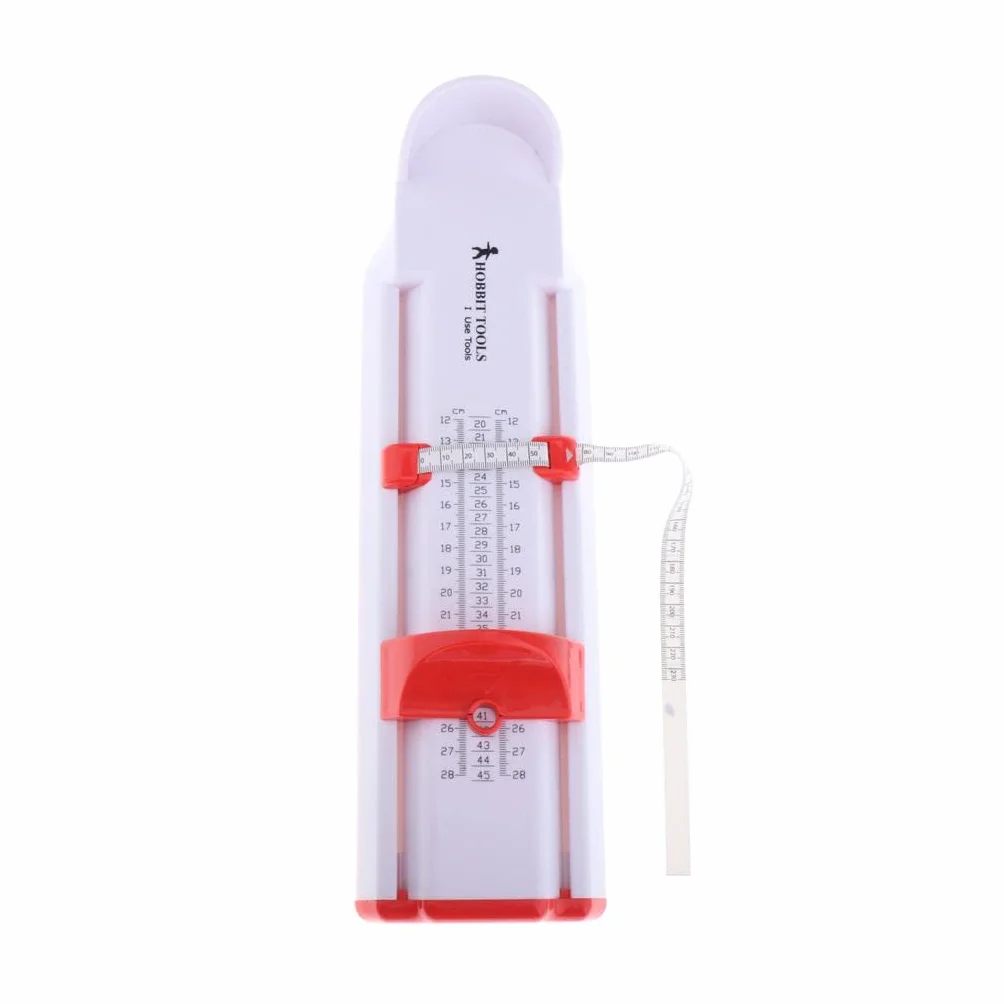 Medidor de Pies Herramienta de Medición Precisa Dispositivo para Medir Longitud Y Ancho de Pies de Plástico Fácil de Usar Adecuado para Adultos Uso Do, rojo, tal como se describe