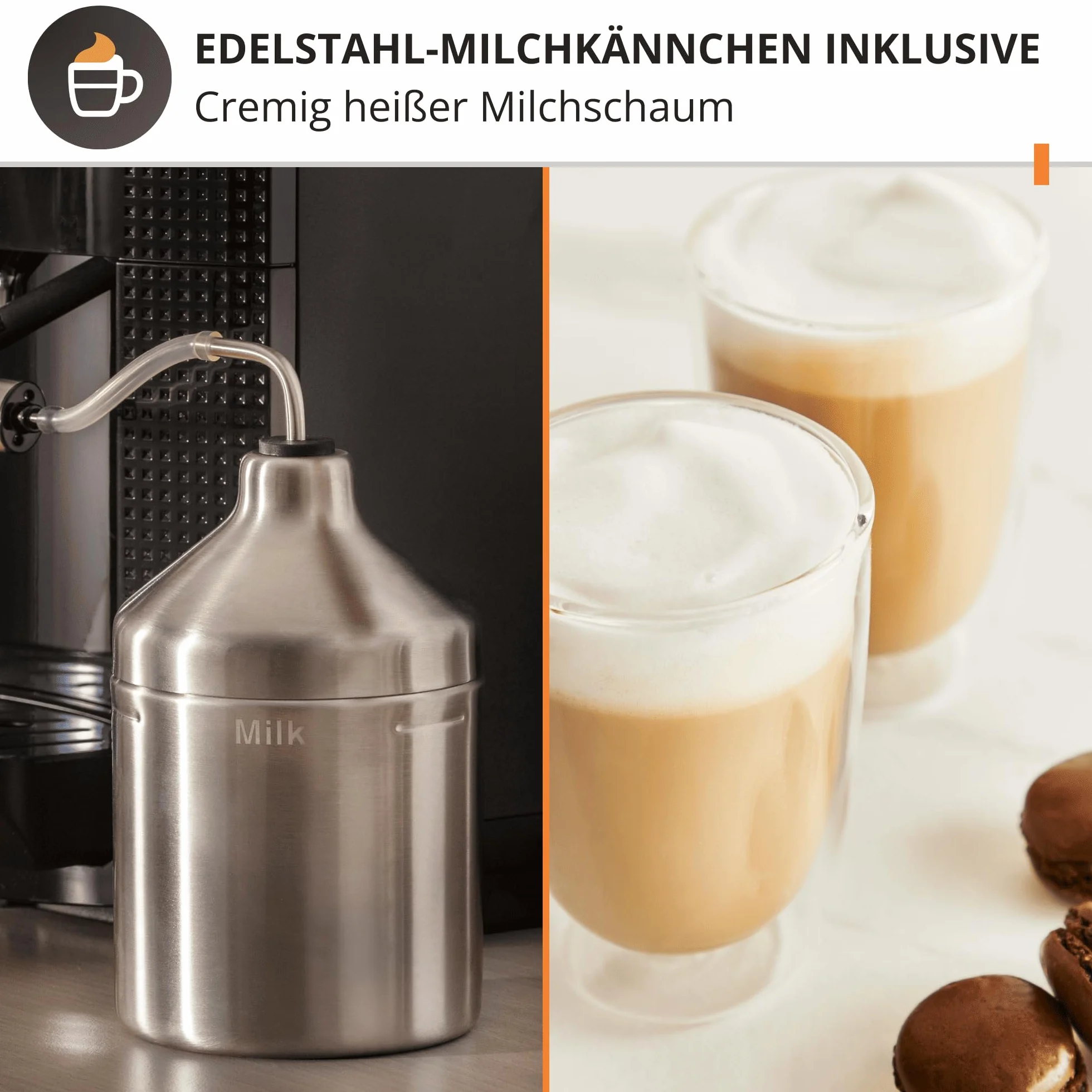 Krups Máquina de café Essential, molinillo de granos, cafetera espresso, pantalla LCD, limpieza automática, boquilla de vapor para capuchino negro YY8135FD