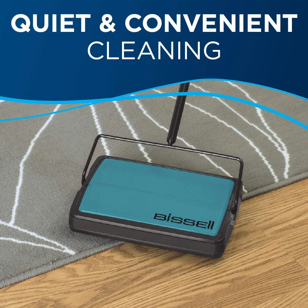 Bissell Easy Sweep 2484A Barredora compacta para alfombras y pisos Verde Azulado