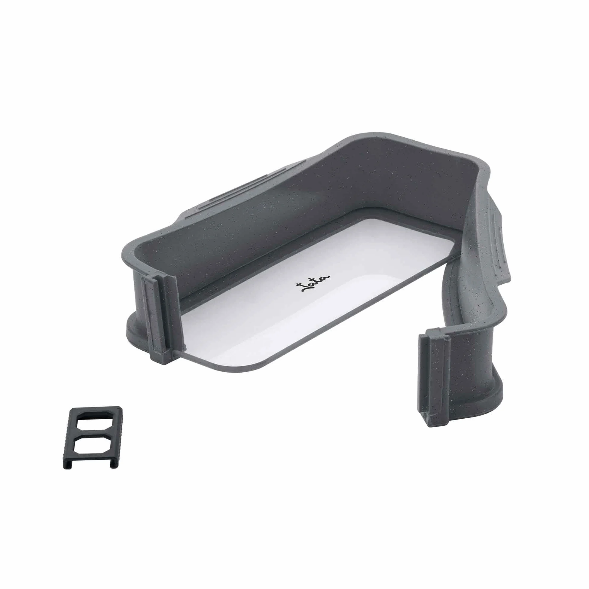 JATA Molde de Silicona para Bizcochos con Base de Cristal Rectangular 27 cm, Antiadherente, Apto para Horno