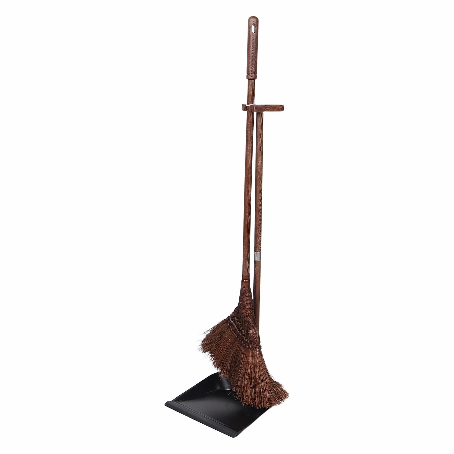 Toyvian Juego de Escoba y Recogedor de Madera Antiestática con Cerdas Suaves para Protección de Suelos Adecuado para Limpieza en Hogares y Salas