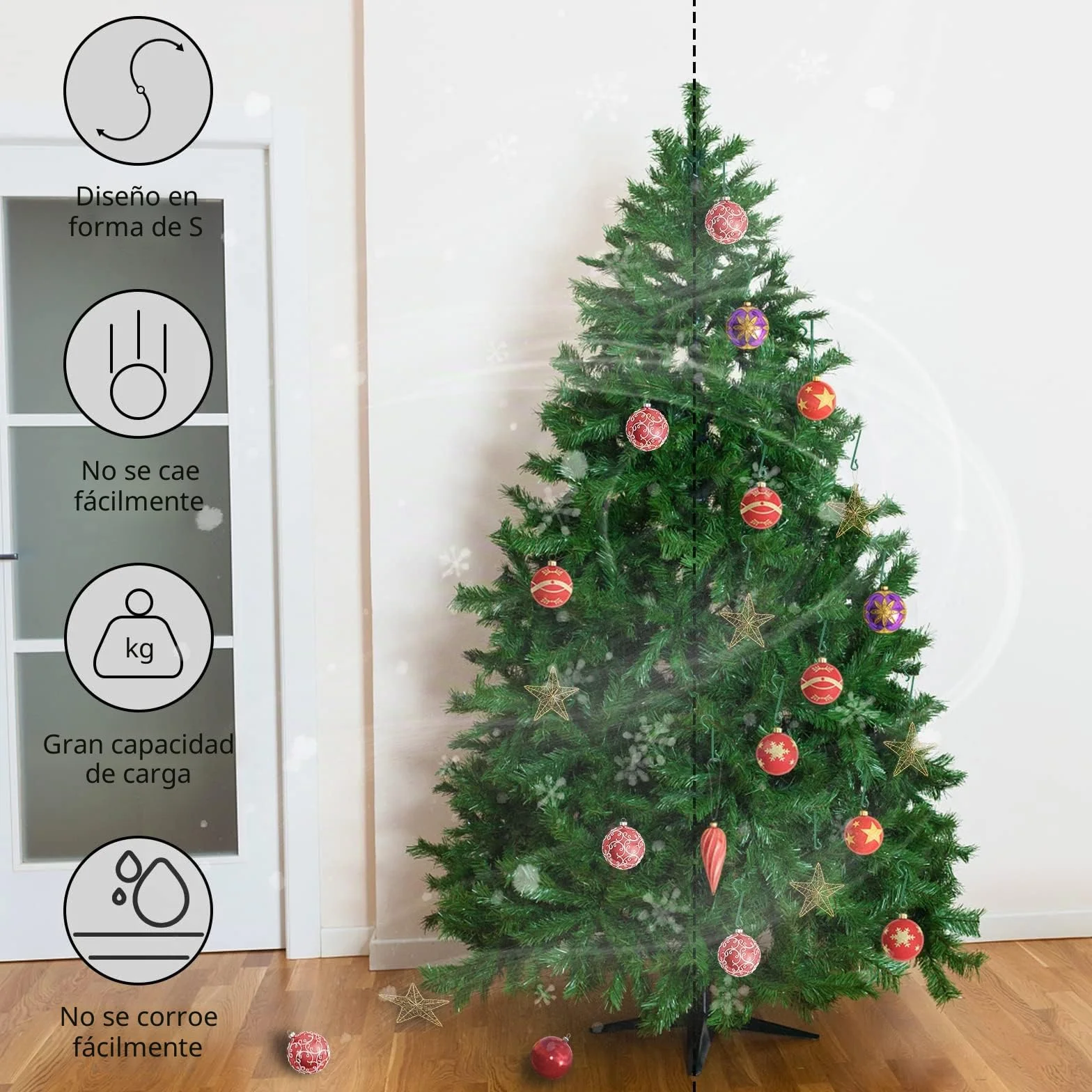 Annhao 230 Piezas Ganchos de Árbol de Navidad, Mini Colgador Decoración Forma S