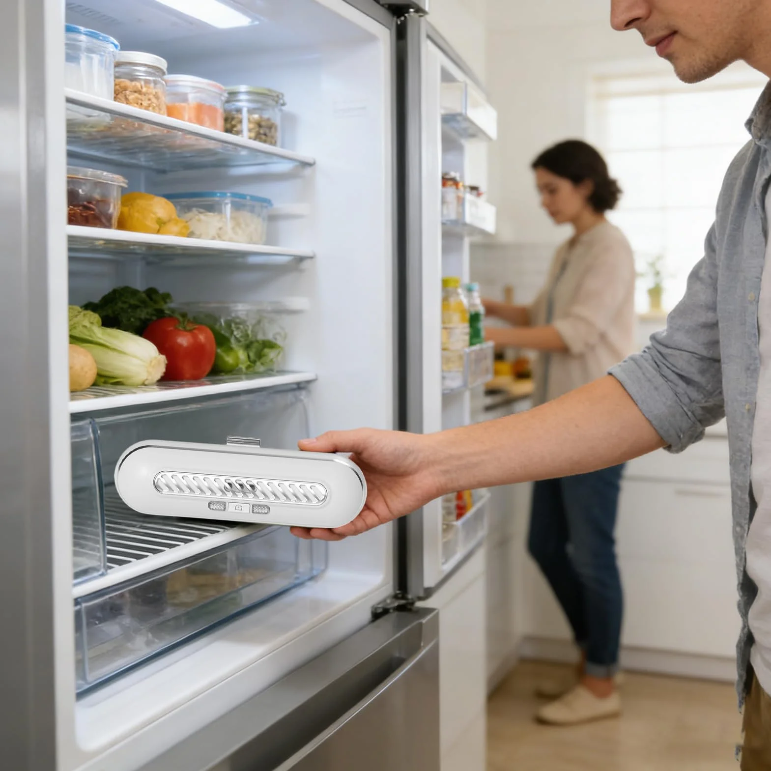 Desodorante para refrigerador, eliminador de olores inalámbrico neutralizador para hogar, cocina, despensa