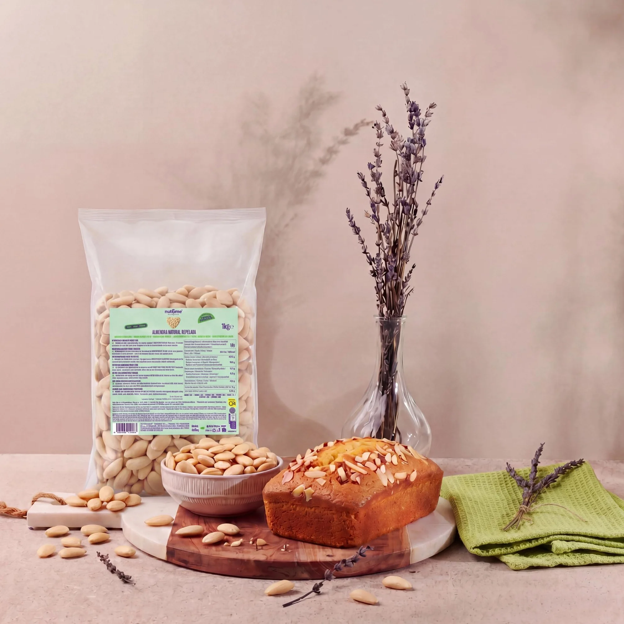 Almendra cruda sin piel 1 kg nut&me | Almendras peladas sin aditivos ni sal