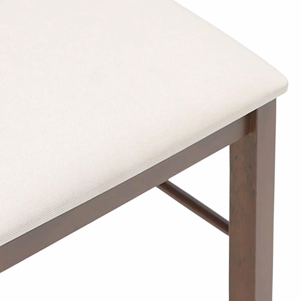 vidaXL sillas de comedor cojines 2 unids marrón madera maciza caucho