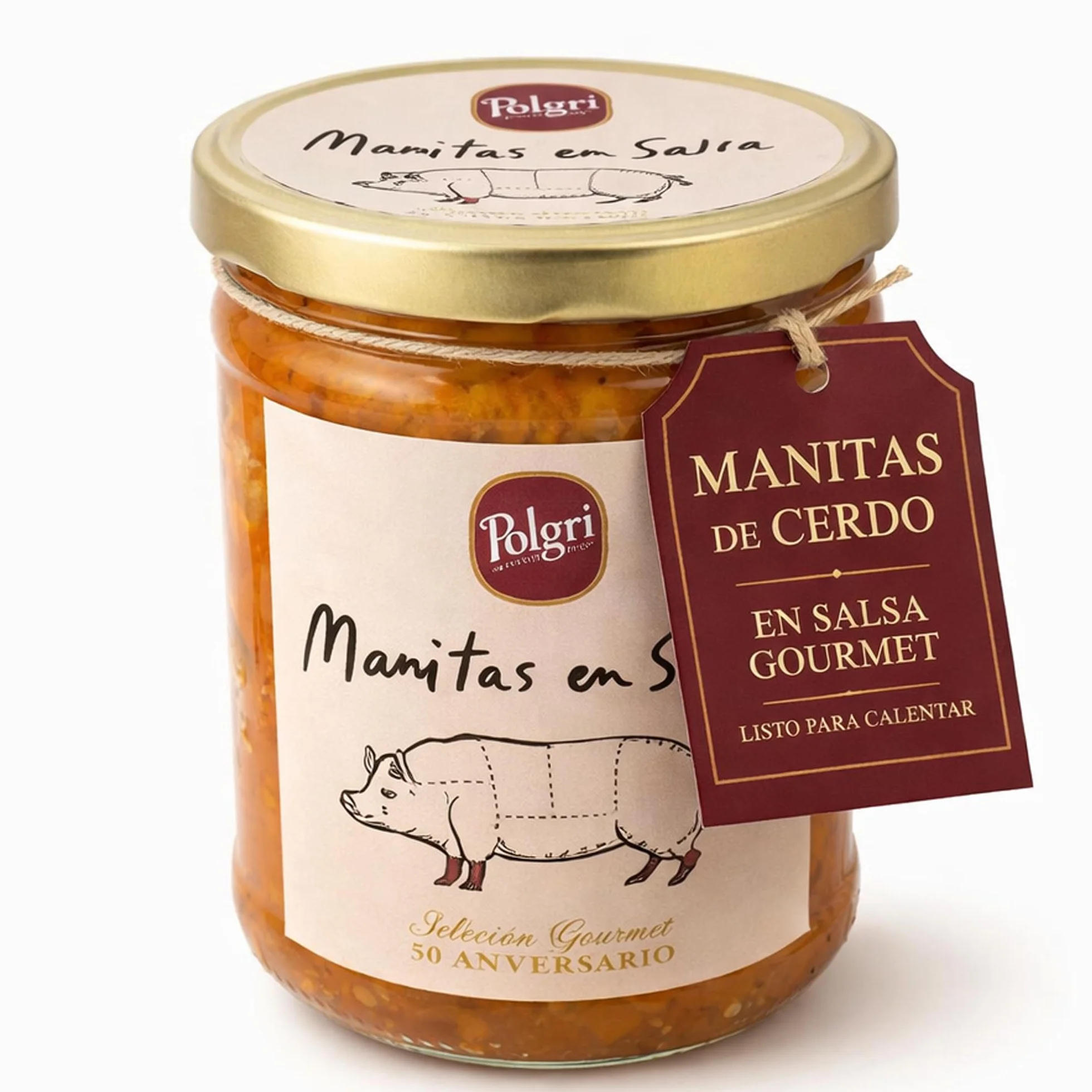 POLGRI Manitas de Cerdo en Salsa Conserva Gourmet 850 ml Plato Preparado