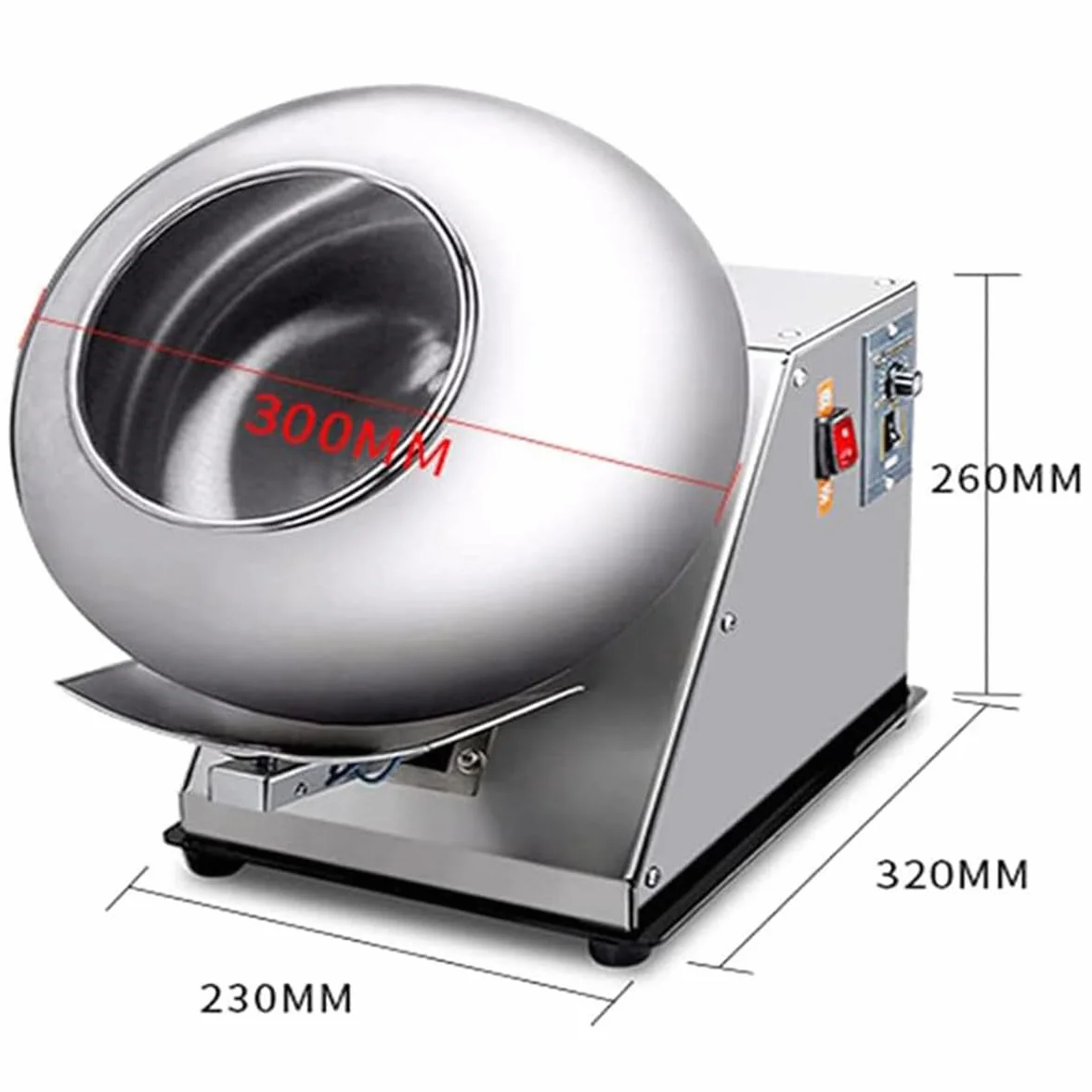 TAHALI Máquina de grageas eléctricas, máquina de grageas de 110v 220v 280w 3-6 kg/H 520 RPM máquina de grageas para Chocolate, máquina de Chocolate Comercial