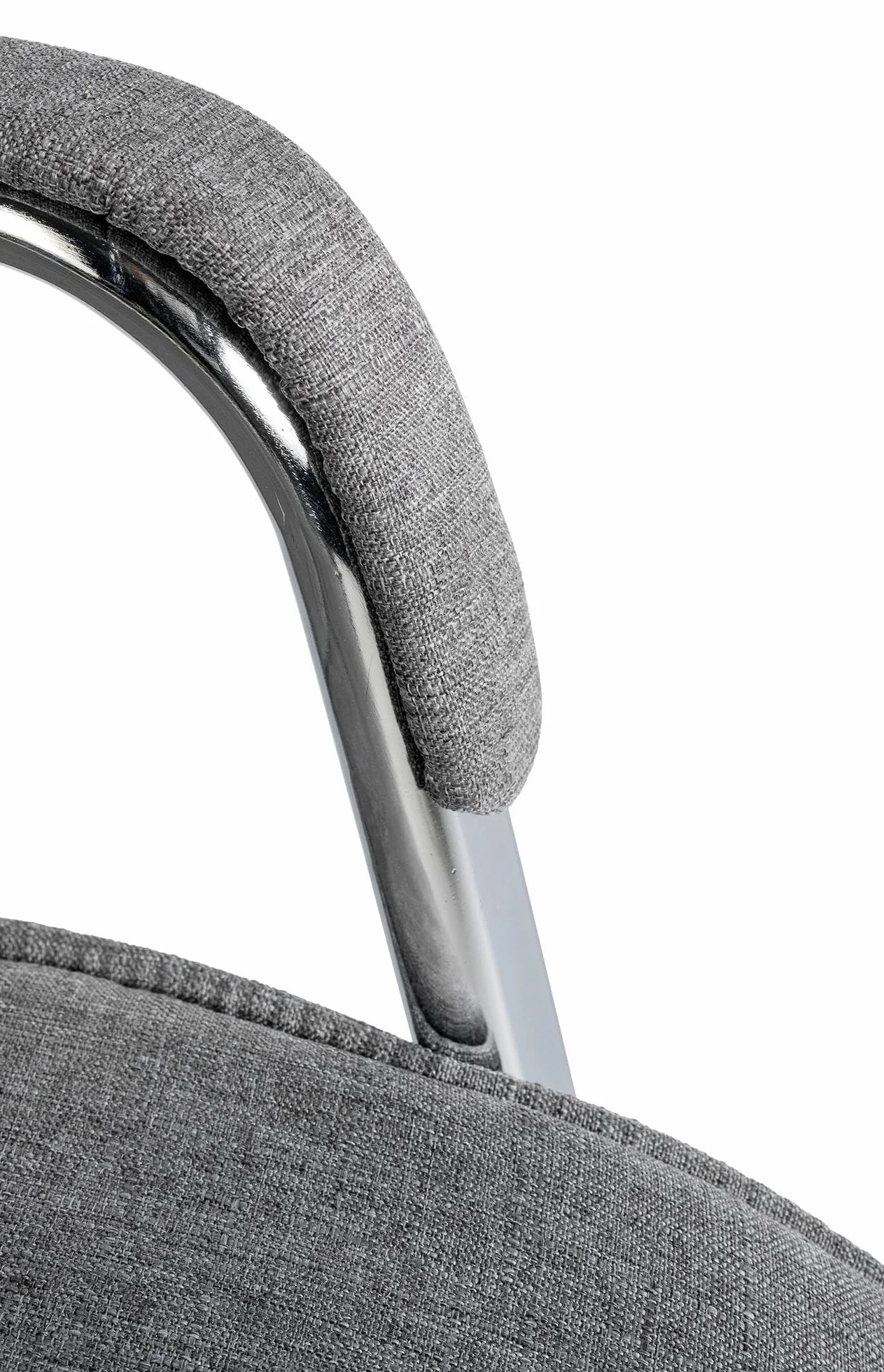 CLP Silla De Reuniones Estilo Cantilever Sievert Tapizada En Tela I Silla De Conferencias con Reposabrazos, Color:Gris Claro