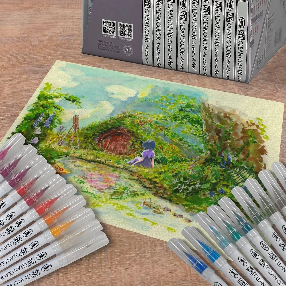 Kuretake ZIG Clean Color Real Brush (120 Colors)