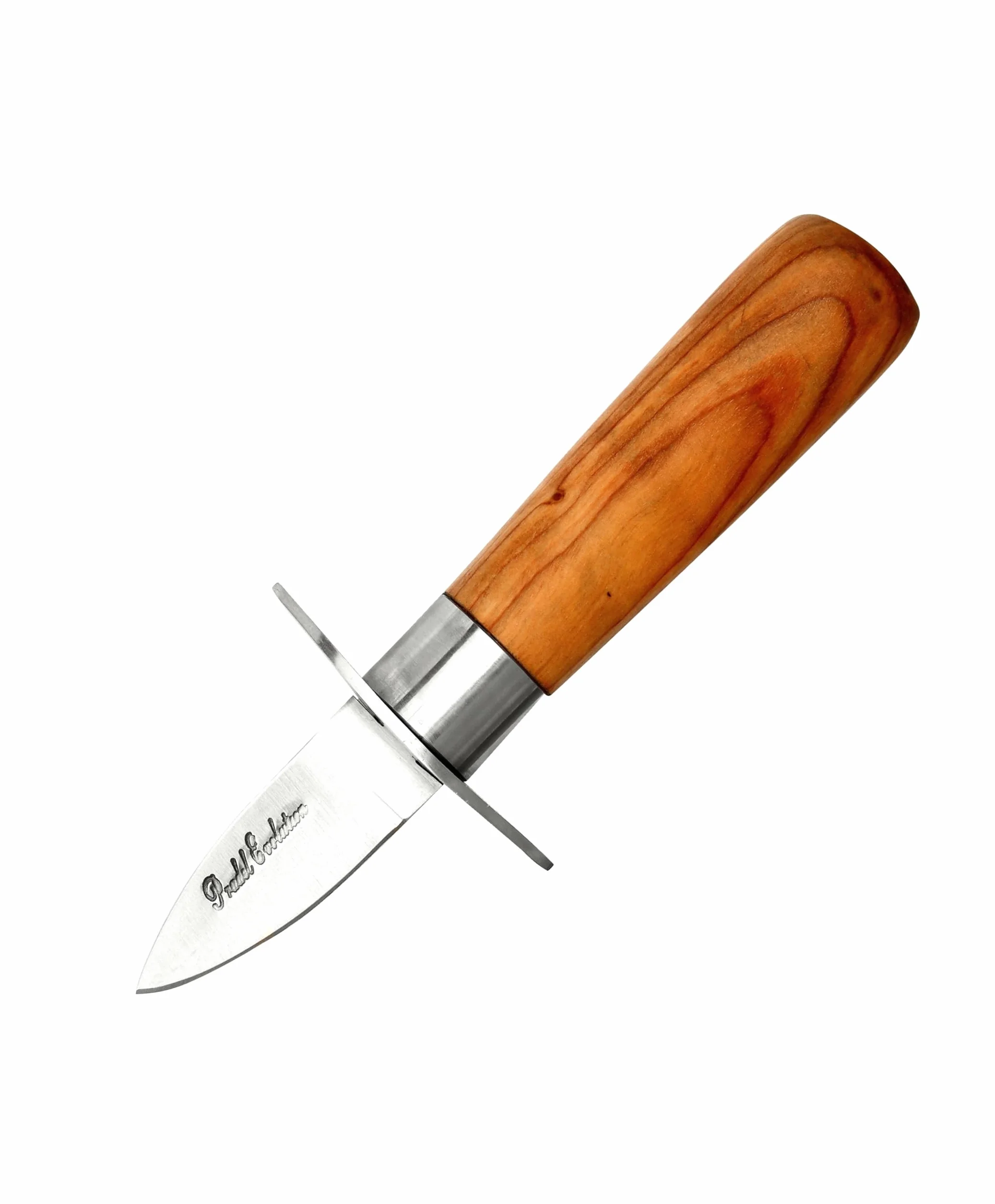 laguiole artisan Couteau à huître SAFETY PRO 13,5 cm - 3768 PE - Lancette à huitre teck avec garde