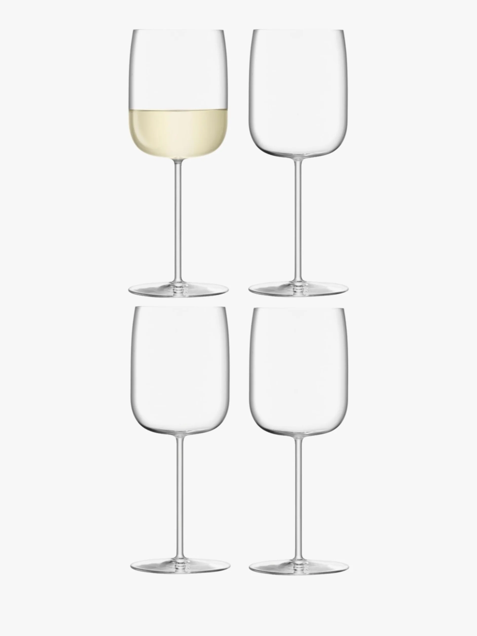 LSA International Borough BG12 Copa de vino, 380 ml, 4 unidades, transparente