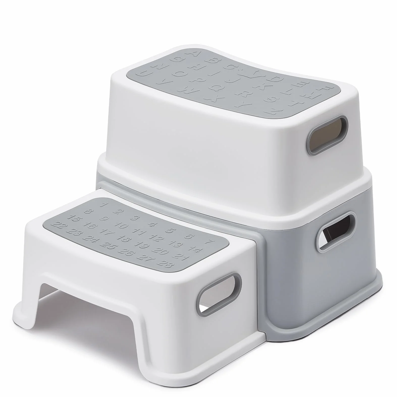 HOUSE DAY Taburete infantil de 2 niveles (25 cm de alto) con patas antideslizantes para baño, inodoro y taburete antibasculante
