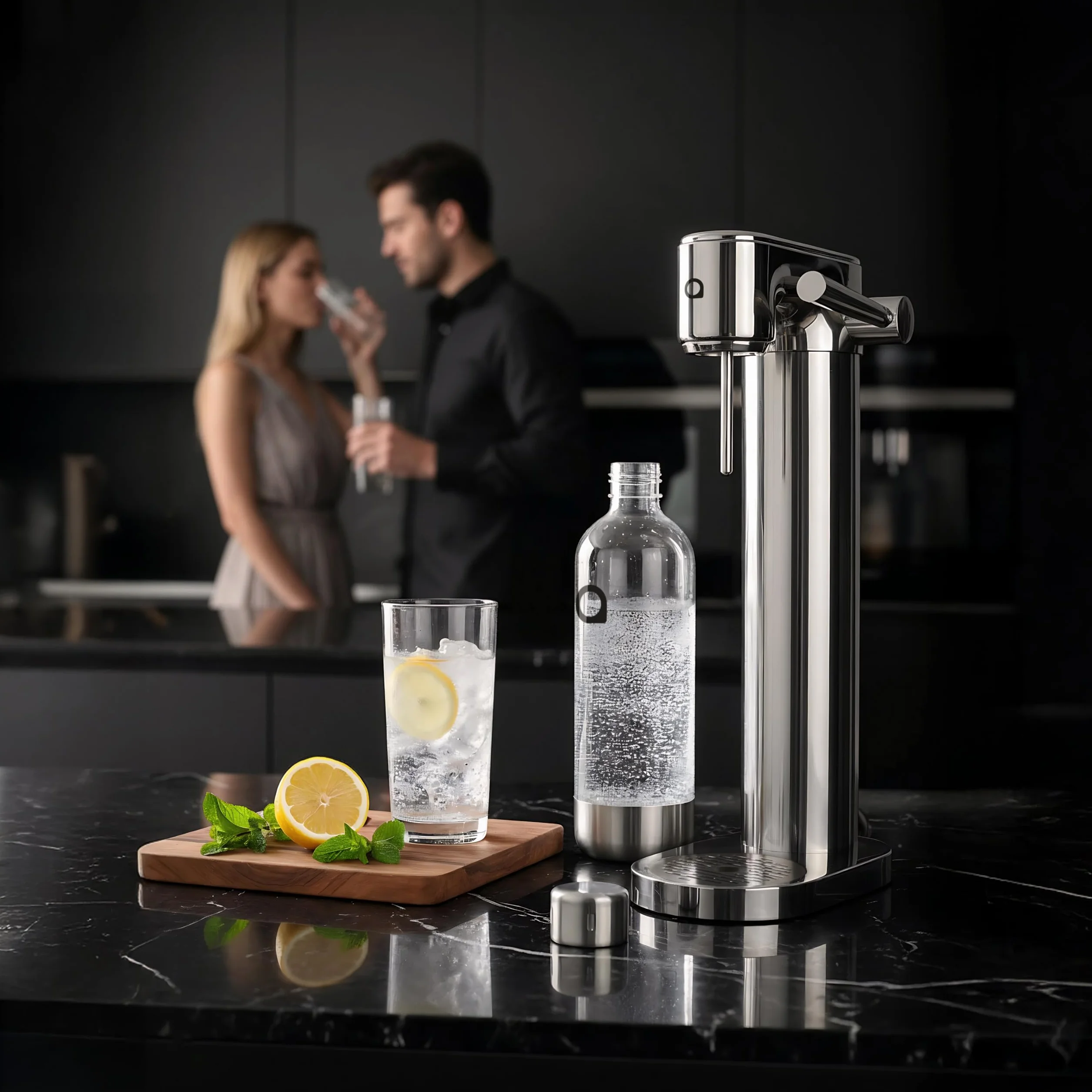 Aquafloow Gasificadora de Agua Acero Inoxidable CO₂ Recargable 60 Litros Botella Plástico Sin BPA