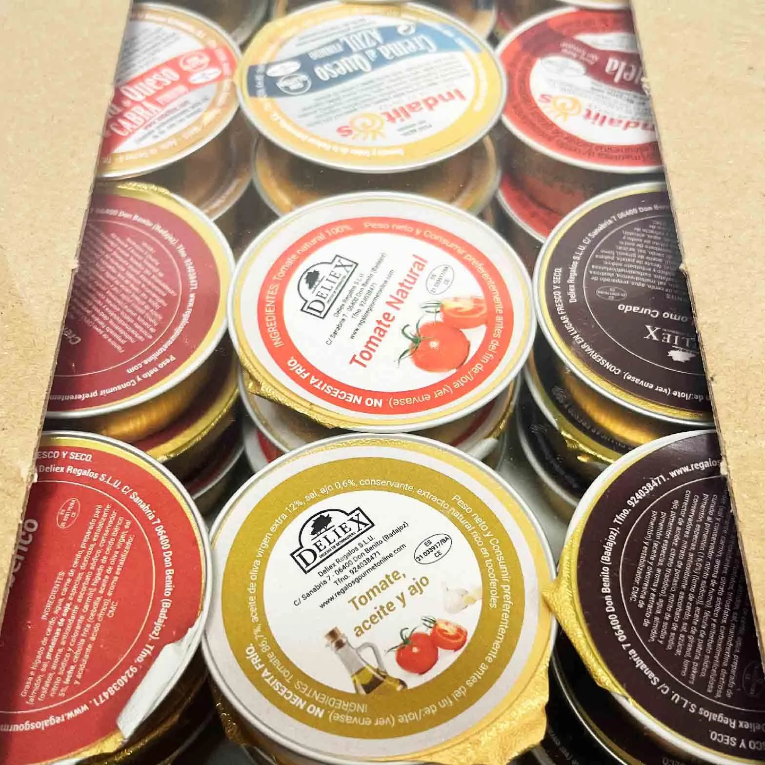 Deliex e Indalitos Variado de patés y cremas 25 gr 15 sabores