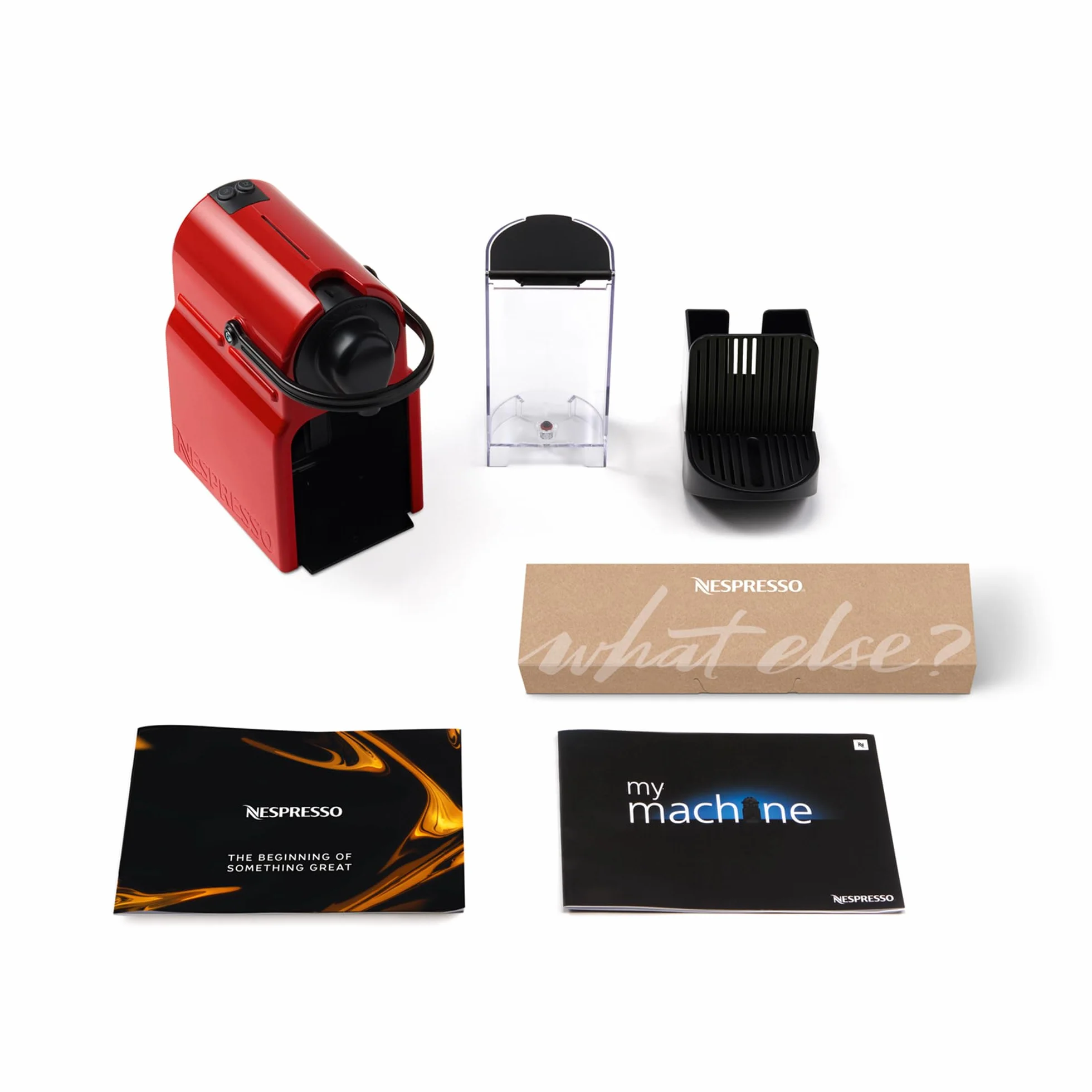 Nespresso Krups Inissia XN1005 Cafetera Monodosis 19 Bares Apagado Automático Rojo