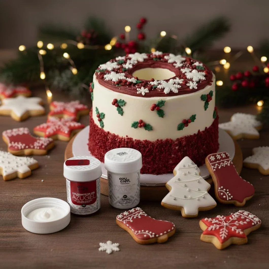 Azucren Colorantes Alimentarios en Gel Rojo y Blanco Pack 2 Ud 35 g para Fondant Buttercream Bizcochos