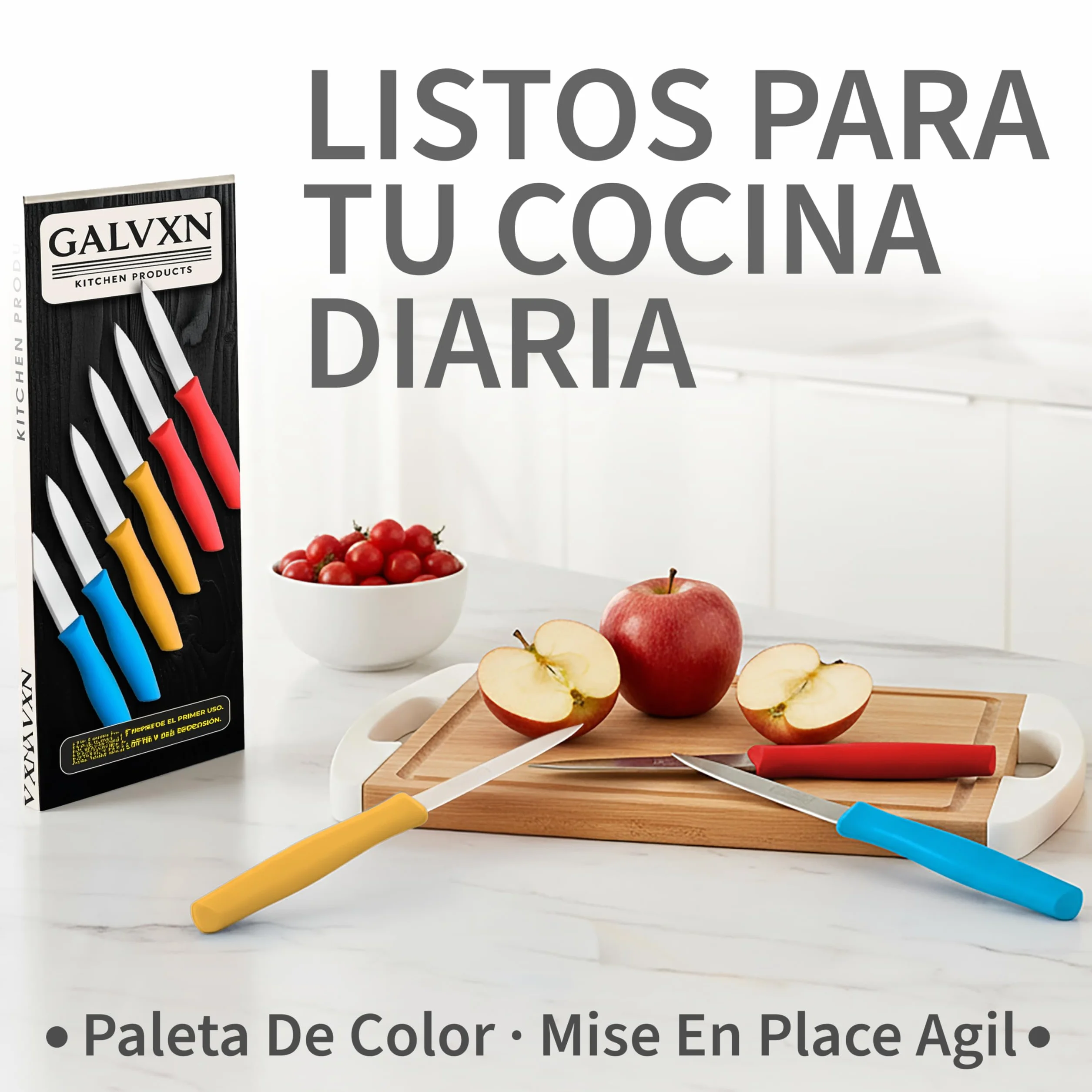 Cuchillos de Cocina Acero Inoxidable Pack 6 Piezas Aptos Lavavajillas