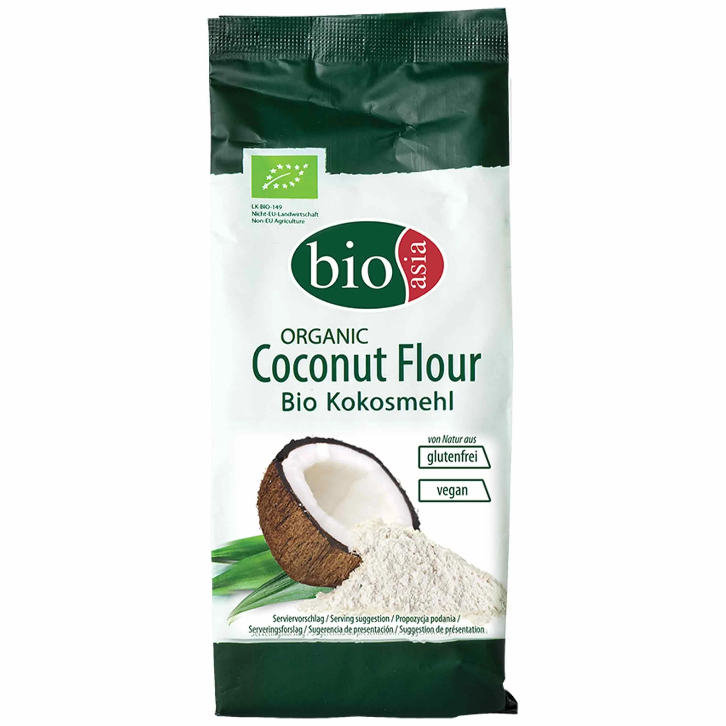 BIOASIA Harina de coco ecológica sin gluten 250 g