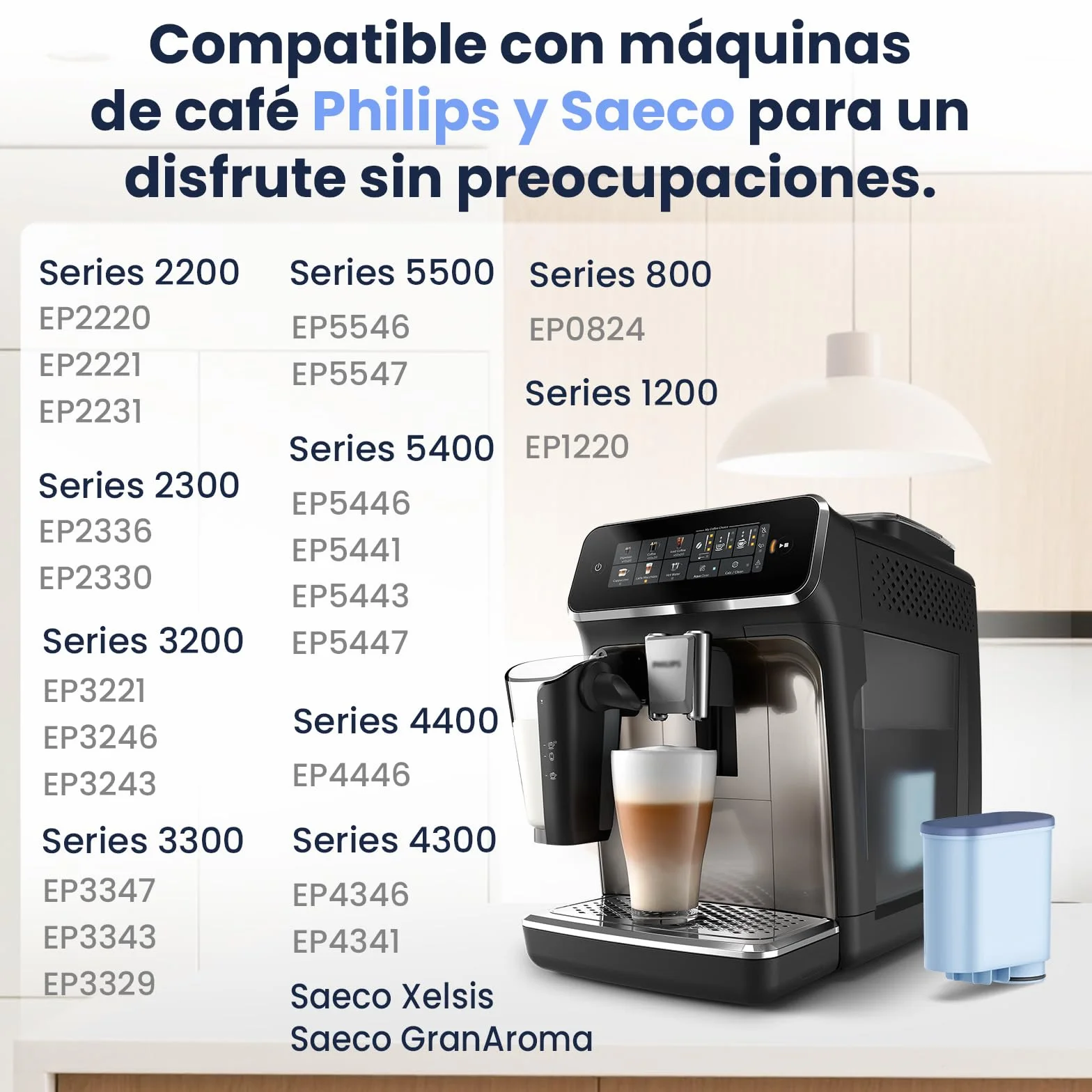 Filtros de agua para cafetera Philips AquaClean CA6903, 4 unidades