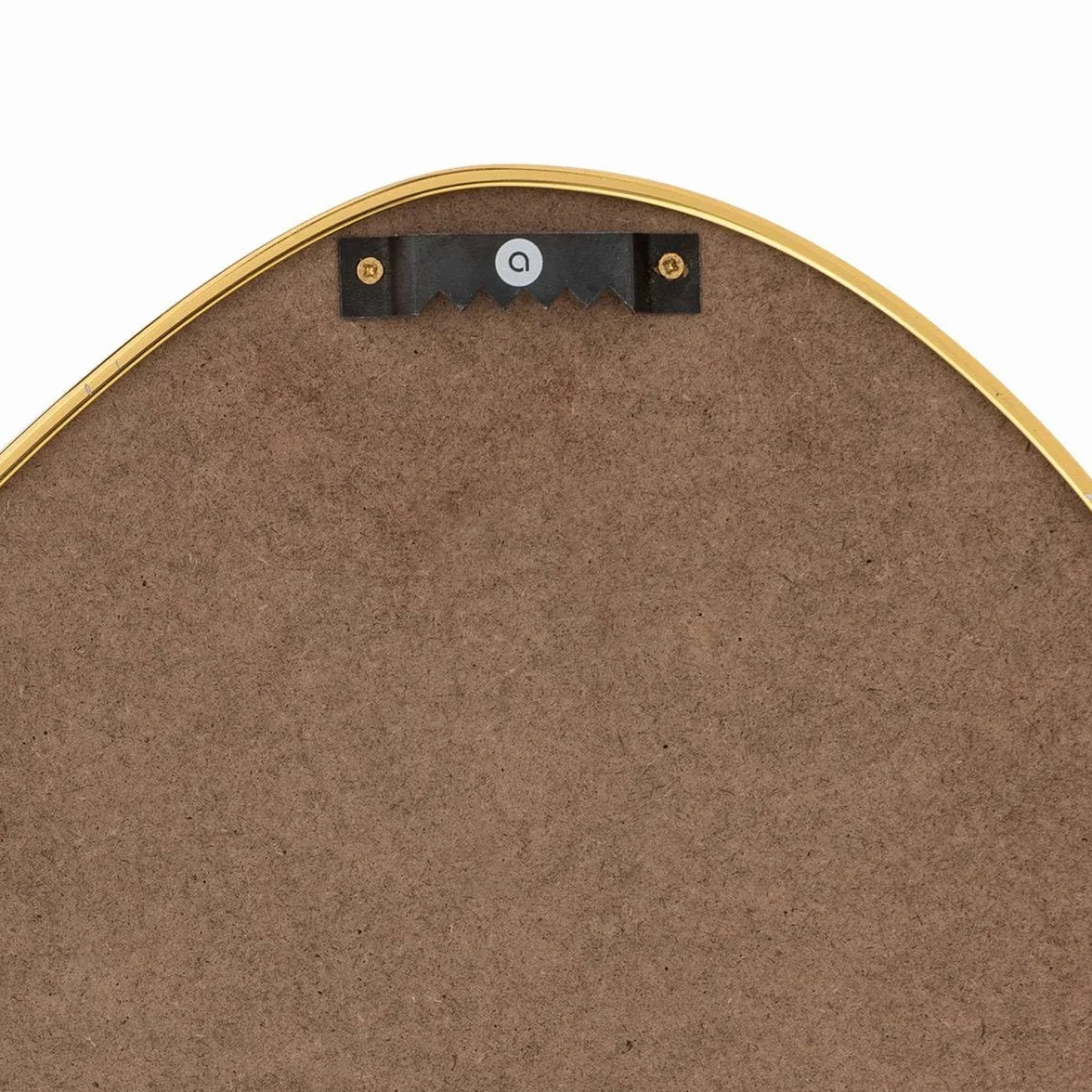Atmosphera - Espejo de Pared Romano orgánico Dorado - 60 x 40 cm - Montaje Horizontal o Vertical - para Entrada, Dormitorio y salón