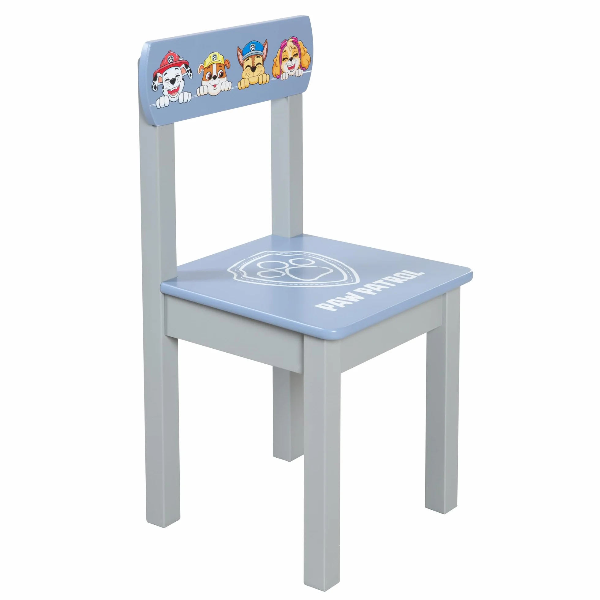 roba Silla Infantil Paw Patrol - Complemento Ideal para el Grupo de Asientos roba - Mueble Infantil para Niños a Partir de 18 Meses - Motivo de los Héroes de la Serie Popular - Madera Gris/Azul