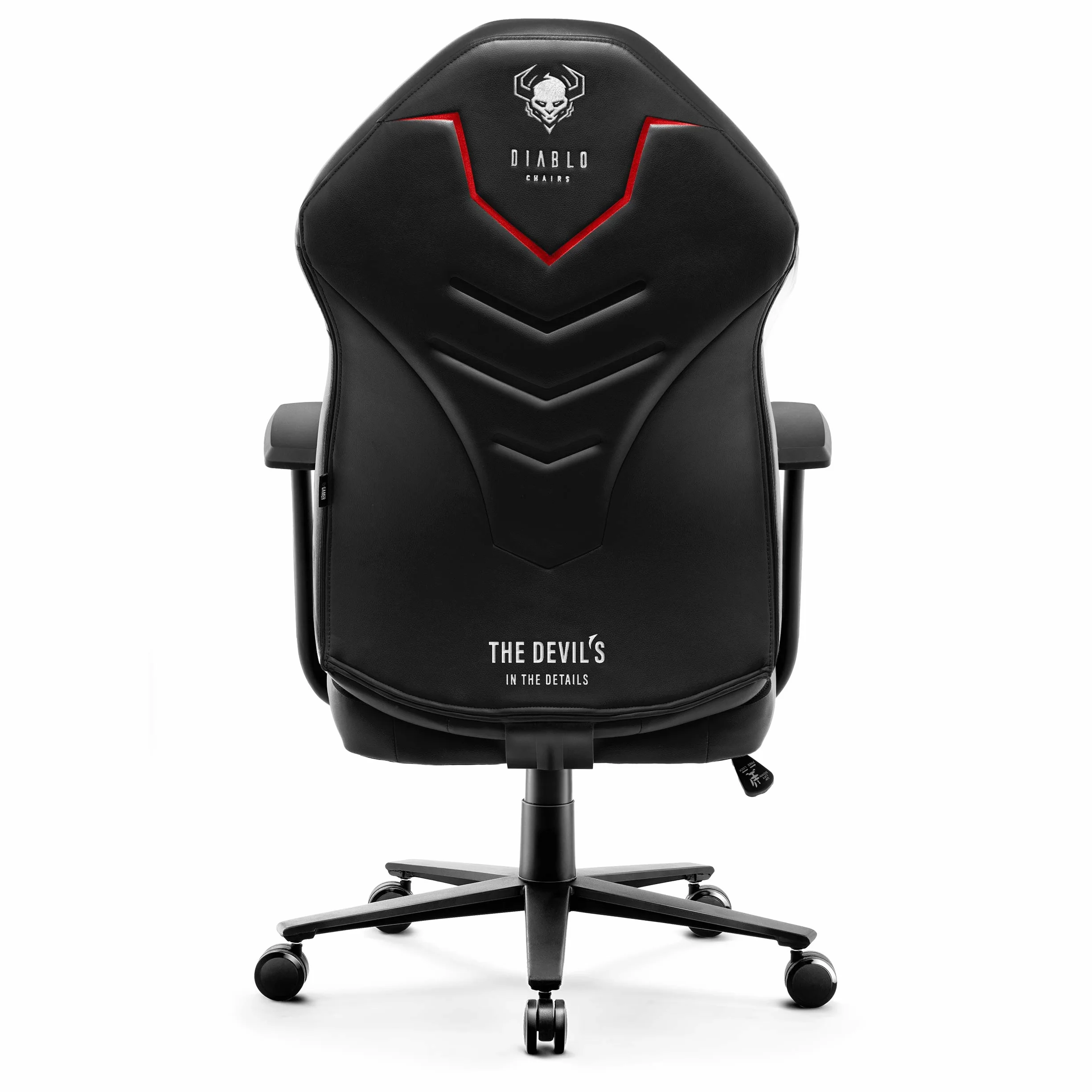 Diablo X-Gamer 2.0 Silla Gaming Gamer de Oficina Tela Diseño Ergonómico Cojín Lumbar Apoyabrazos Cómodos (Negro-Negro)