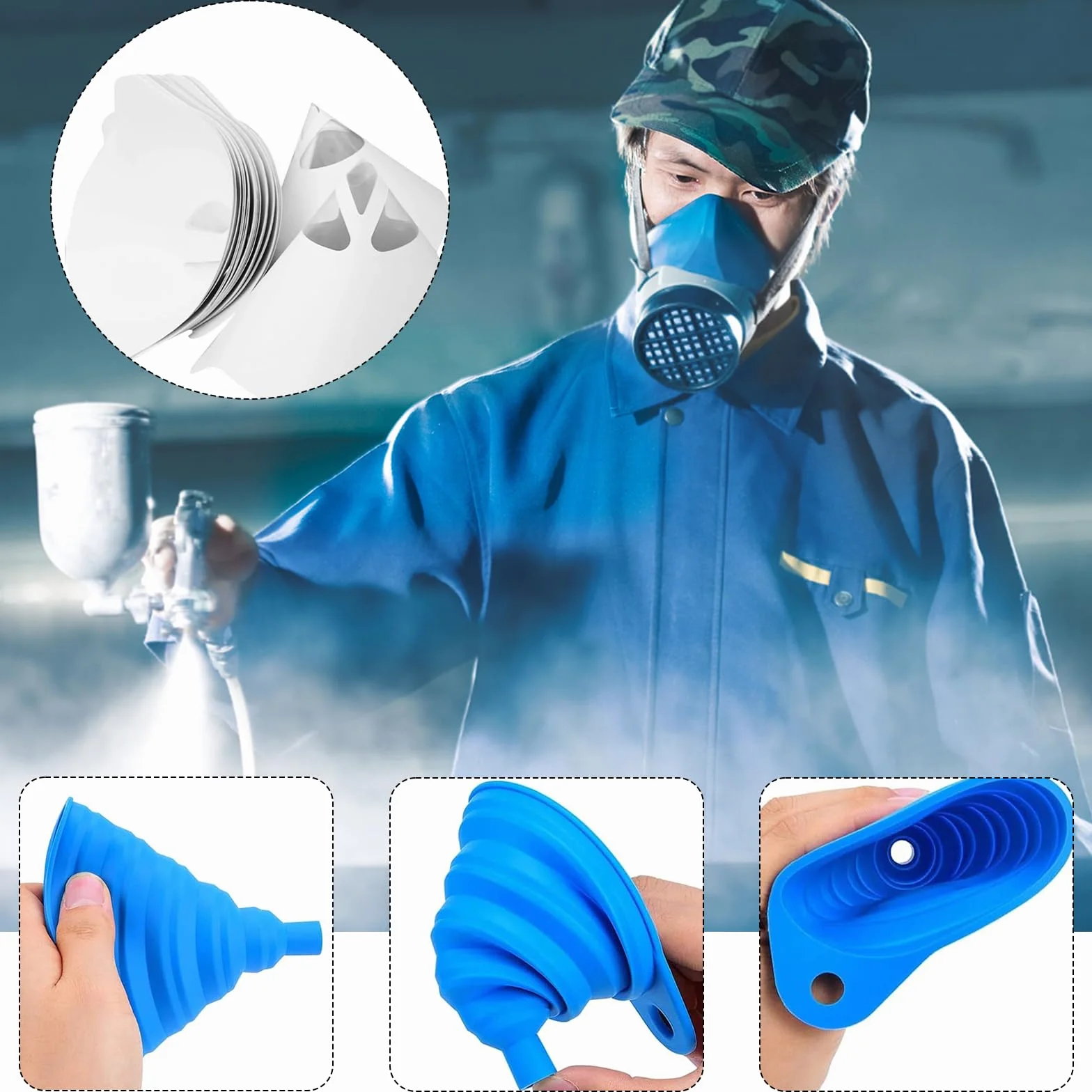 100 Tamiz de Pintura - Filtro de Resina - Tamiz de Pintura de Papel - Adecuado para Diferentes Necesidades de PulverizacióN Y FiltracióN, Adecuada para Filtrar Aceites Comestibles,Aceites, TéS