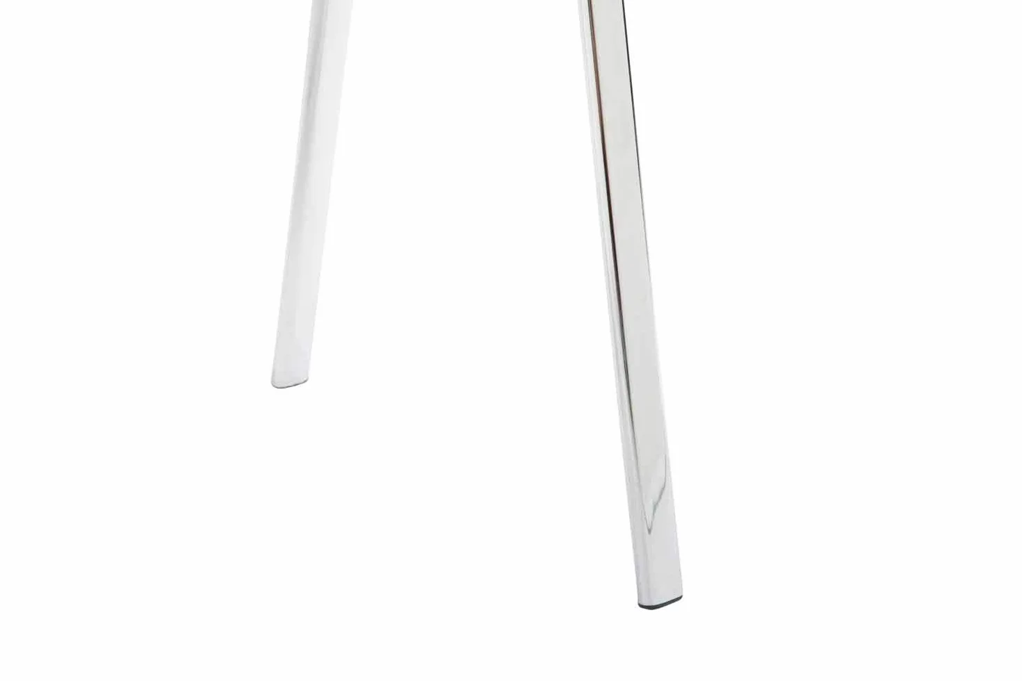 CLP Silla De Conferencia Ken Chrom En Simil Cuero I Silla Confidente Apilable I Silla De Oficina Sin Ruedas con Base de Metal I Color:, Color:Blanco