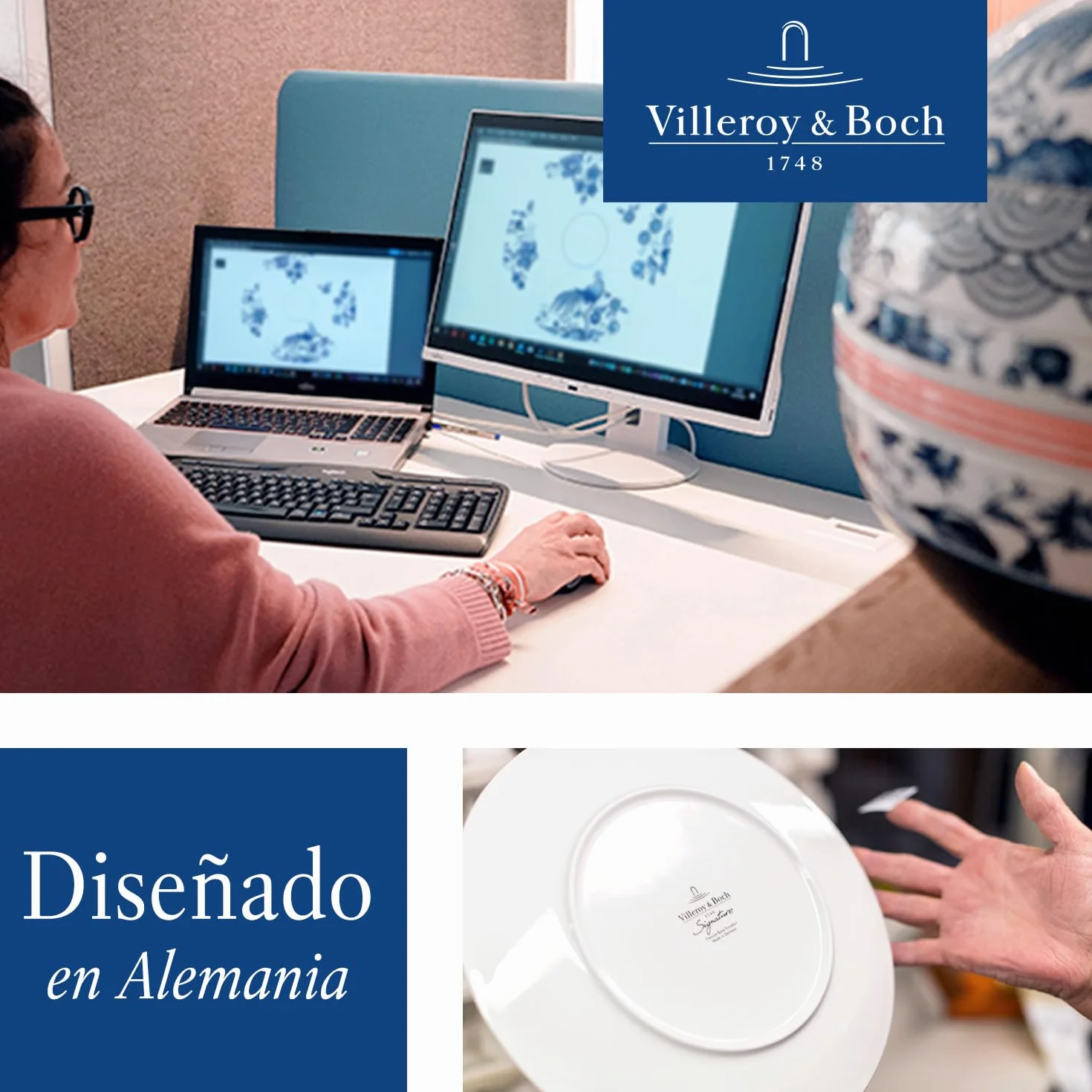 Villeroy & Boch - Manufacture Set Básico 6 Piezas Blanco, Apto para Lavavajillas, Apto para Microondas, Platos, Cuencos, Vajilla Negra, Porcelana Premium