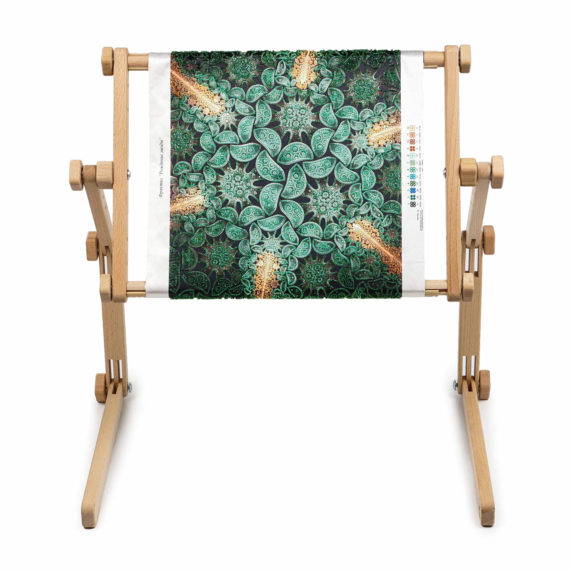 Needlework - Mesa y soporte de manos libres con marco ajustable hecho de madera de haya orgánica, tapiz de punto de cruz, bastidor para bordar con pie, soporte de marco de bordado