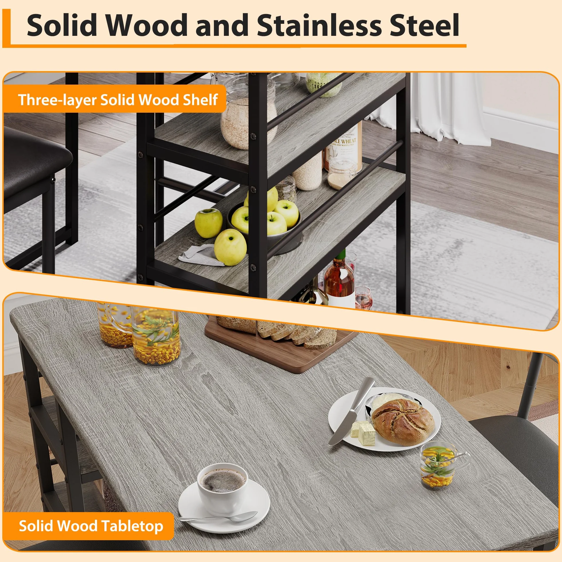 1 Caja de Muebles de Salón, Mesa de Bar con Taburetes de Diseño Elegante y Duradero, Espacios Modernos y Acogedores, Ideal para Uso en Hogar y Negocios