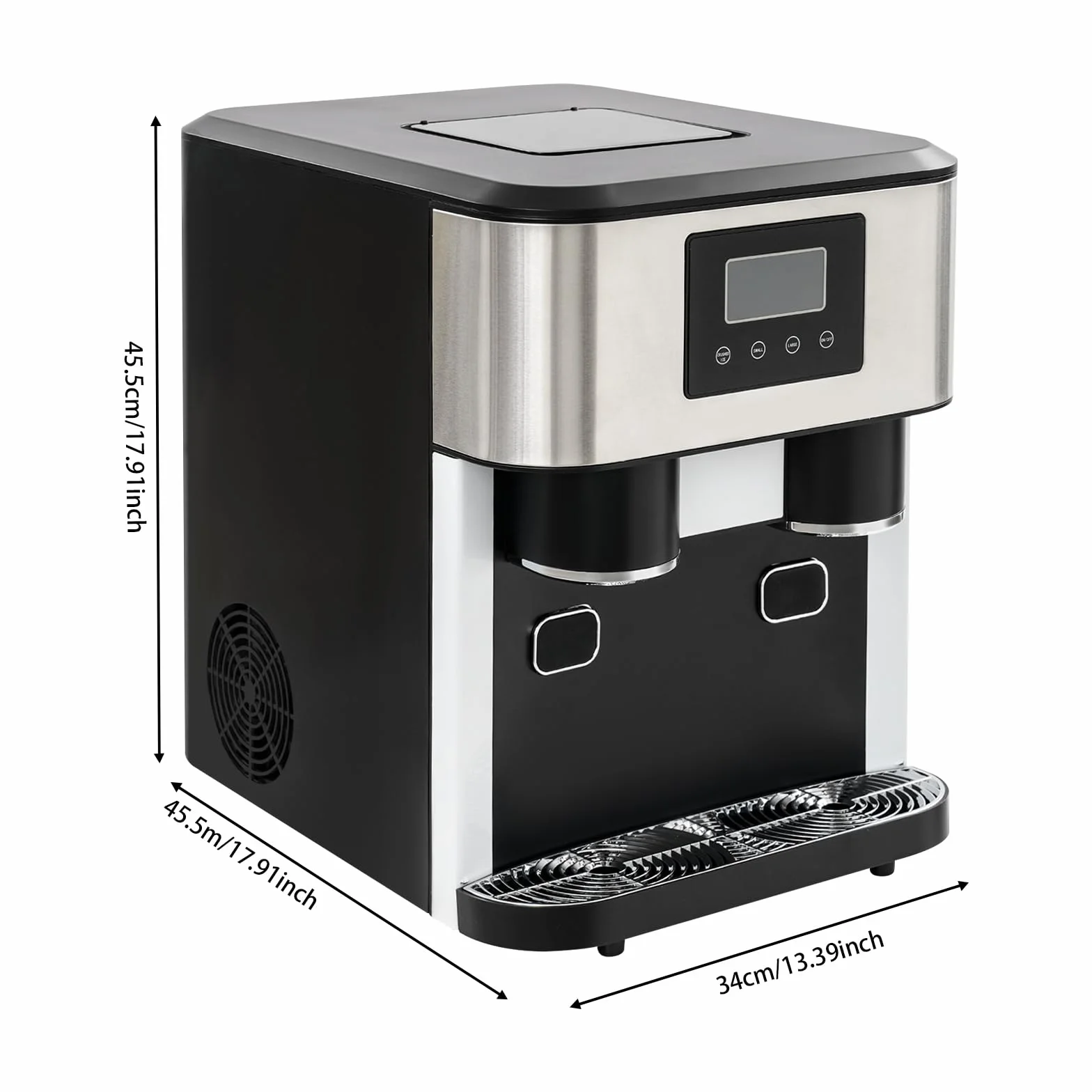 Máquina para Hacer Cubitos de Hielo Pequeña 3 en 1, Maquina de Hielo Doméstica con Hielo Picado, Hielo en Bala y Agua Fría, Autolimpiante, Máquina de Hielo de Mesa para el Hogar, Oficina