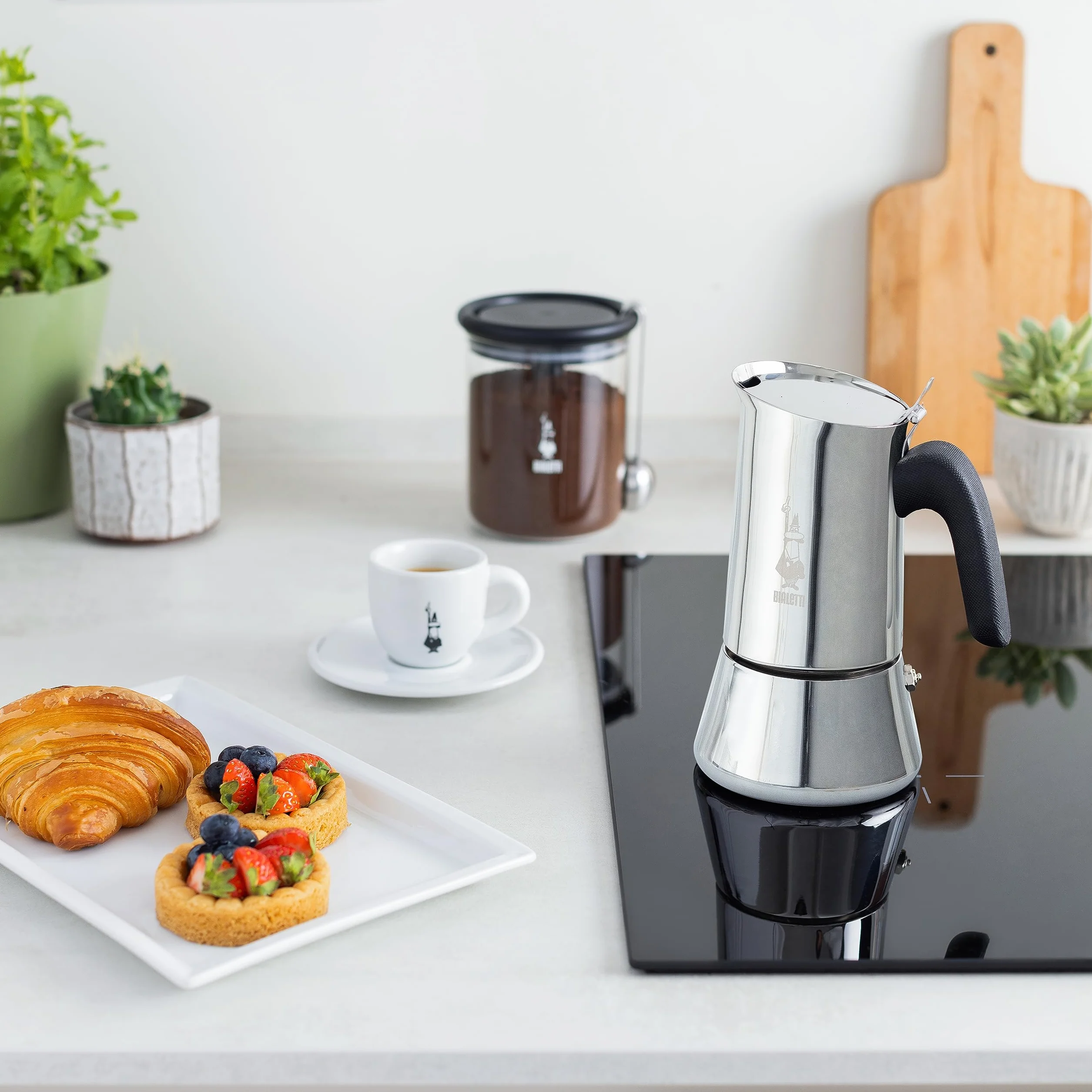 Bialetti Cafetera Venus 6 Tazas 235ml Acero Inoxidable Apta Inducción