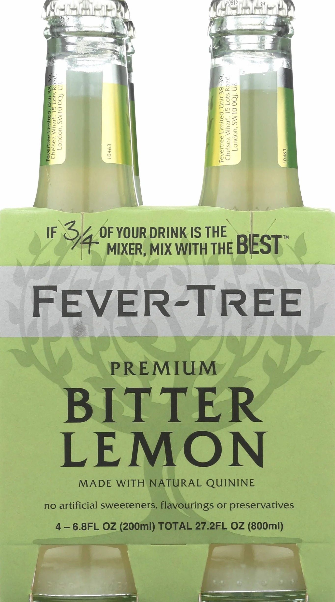Fever-Tree Mezcladores Tónicos De Agua De Limón 4Pack