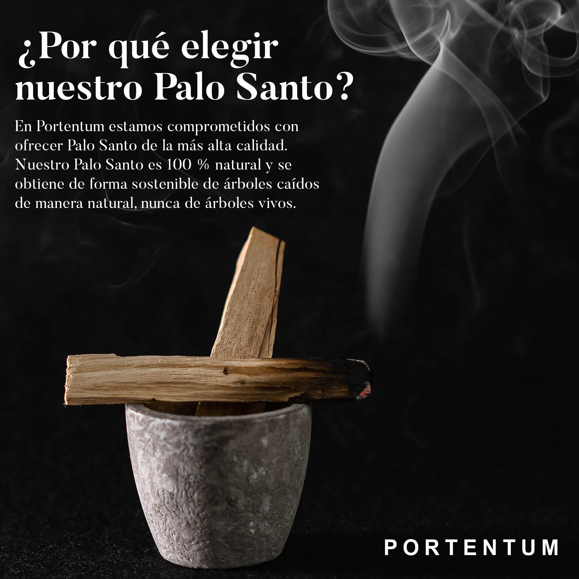 PORTENTUM Palo Santo Natural XL 100 gr Origen Perú Madera Sagrada do Quemar