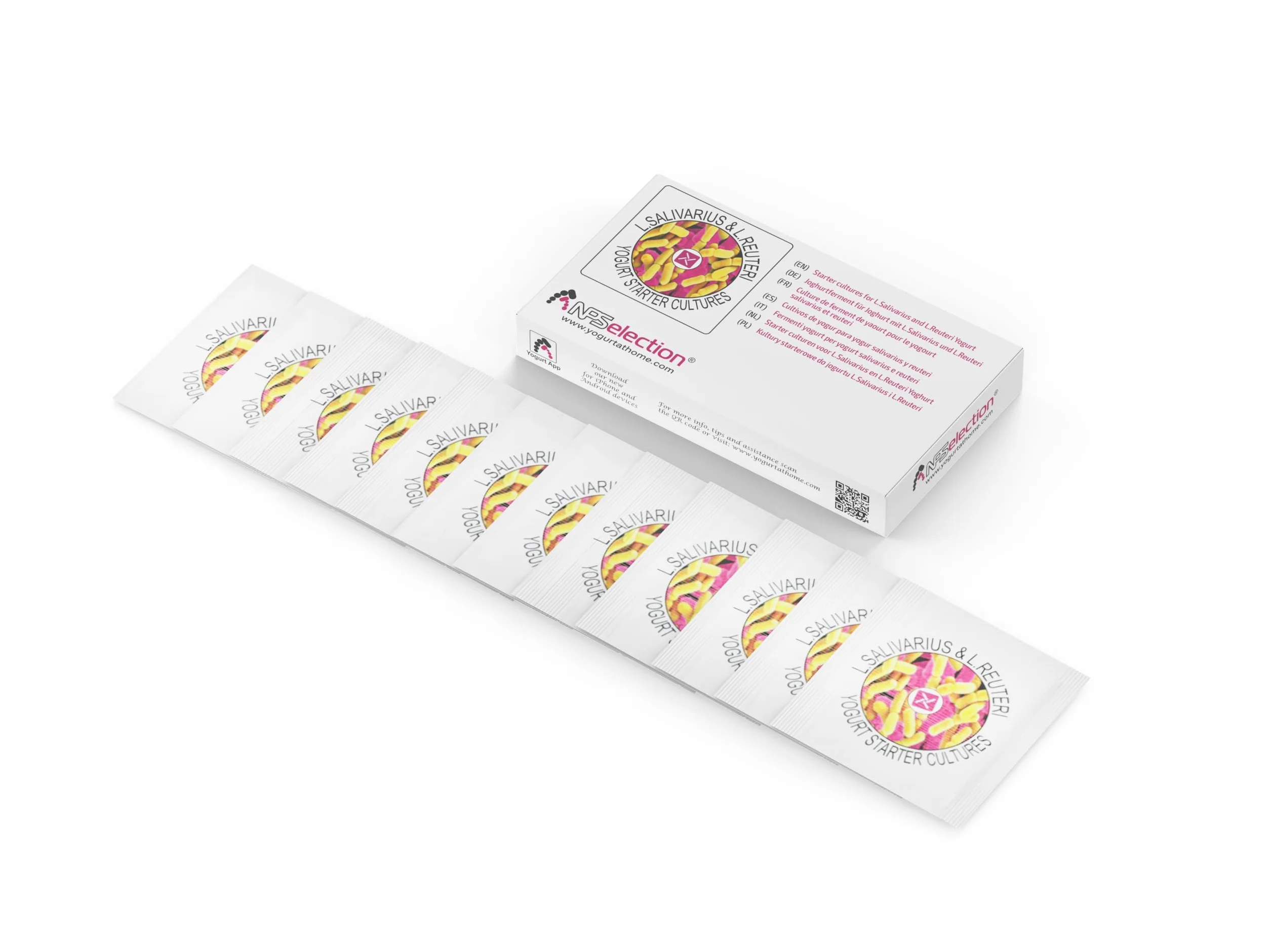 Fermento de yogur L. Salivarius L. Reuteri - Paquete 12 sobres liofilizados